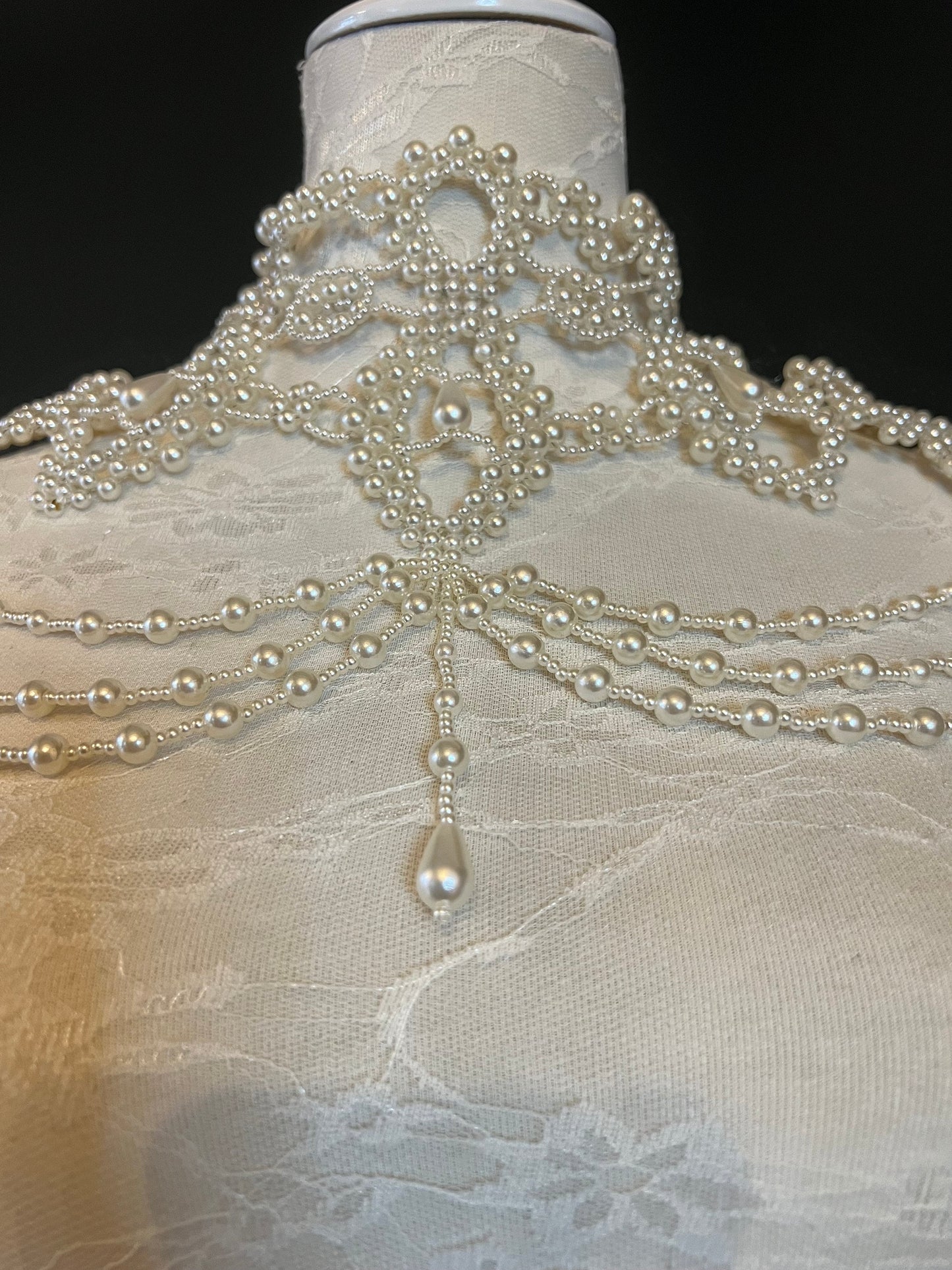 Bridal Pearl Shoulder Necklace