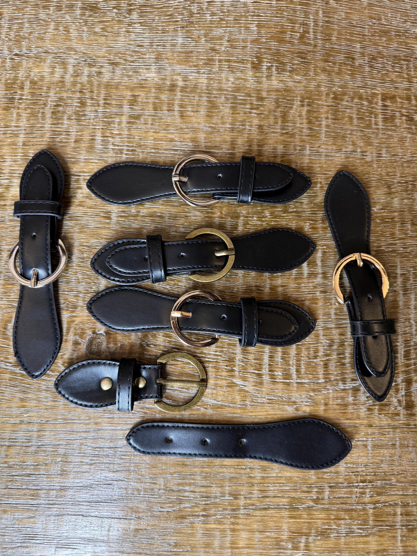 Kilt Strap, Gold Buckle, Matt Black, High Quality, Crafts, Clothing, Bags, 6.5” x 1.5”, Antique Brass, Gold, Silver Buckle, Vegan