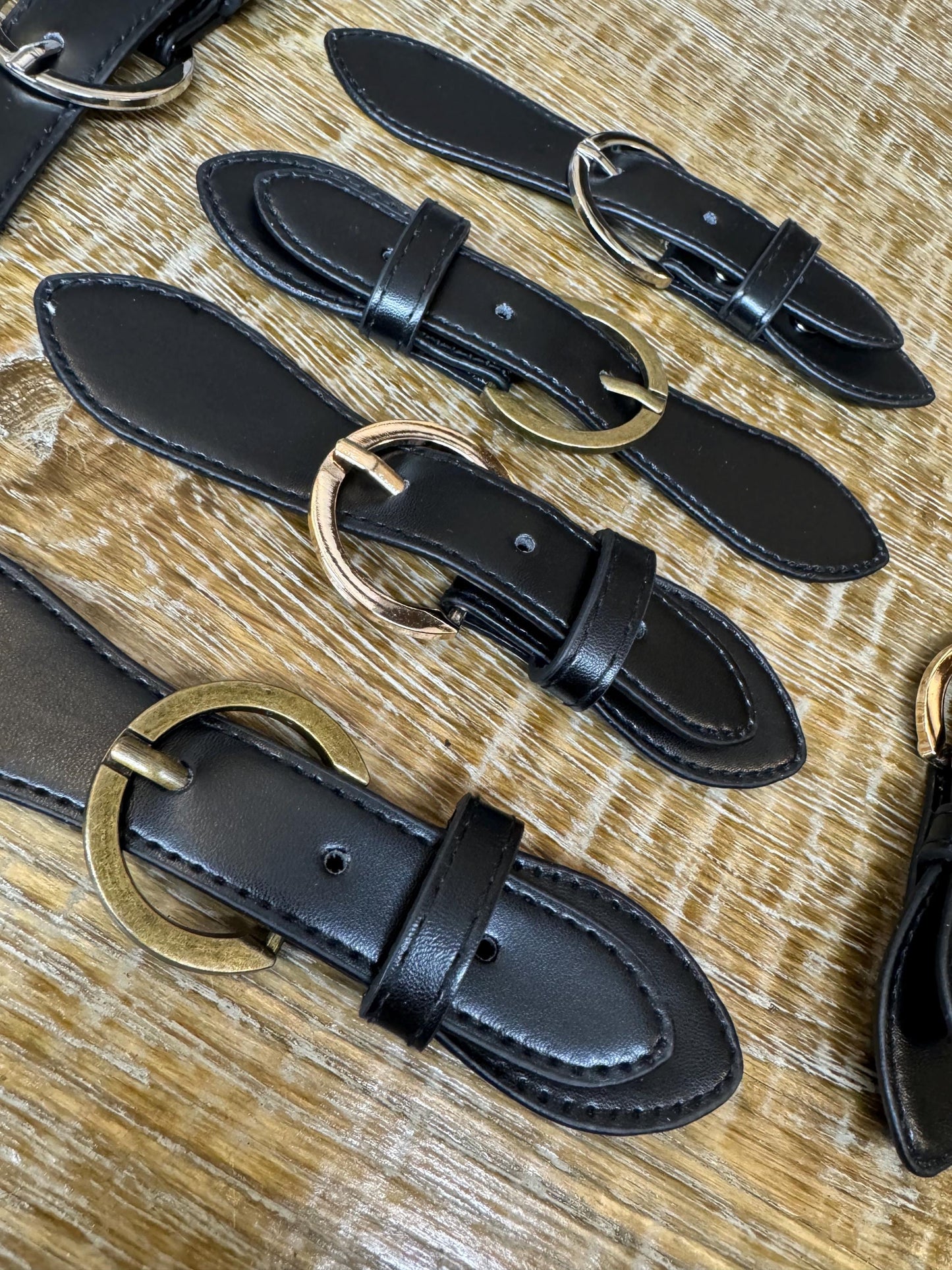 Kilt Strap, Gold Buckle, Matt Black, High Quality, Crafts, Clothing, Bags, 6.5” x 1.5”, Antique Brass, Gold, Silver Buckle, Vegan