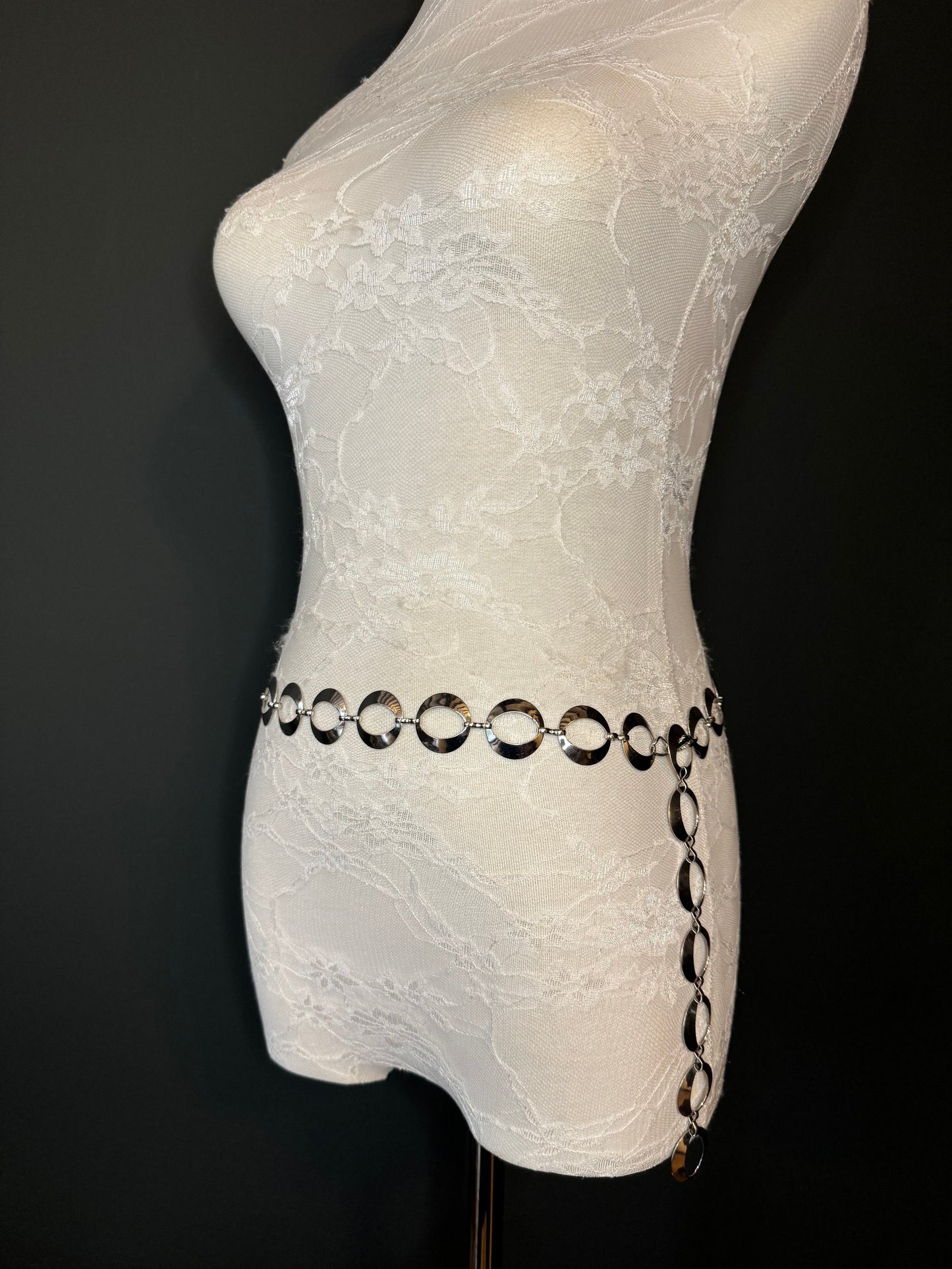 X-long Belt, Ring Belt, Chain Ring Belt, Silver Belt, Metal Ring Belt, Handmade, Fashion Belt, Accessory, Swimwear, Teen Sizes, 18”-70”
