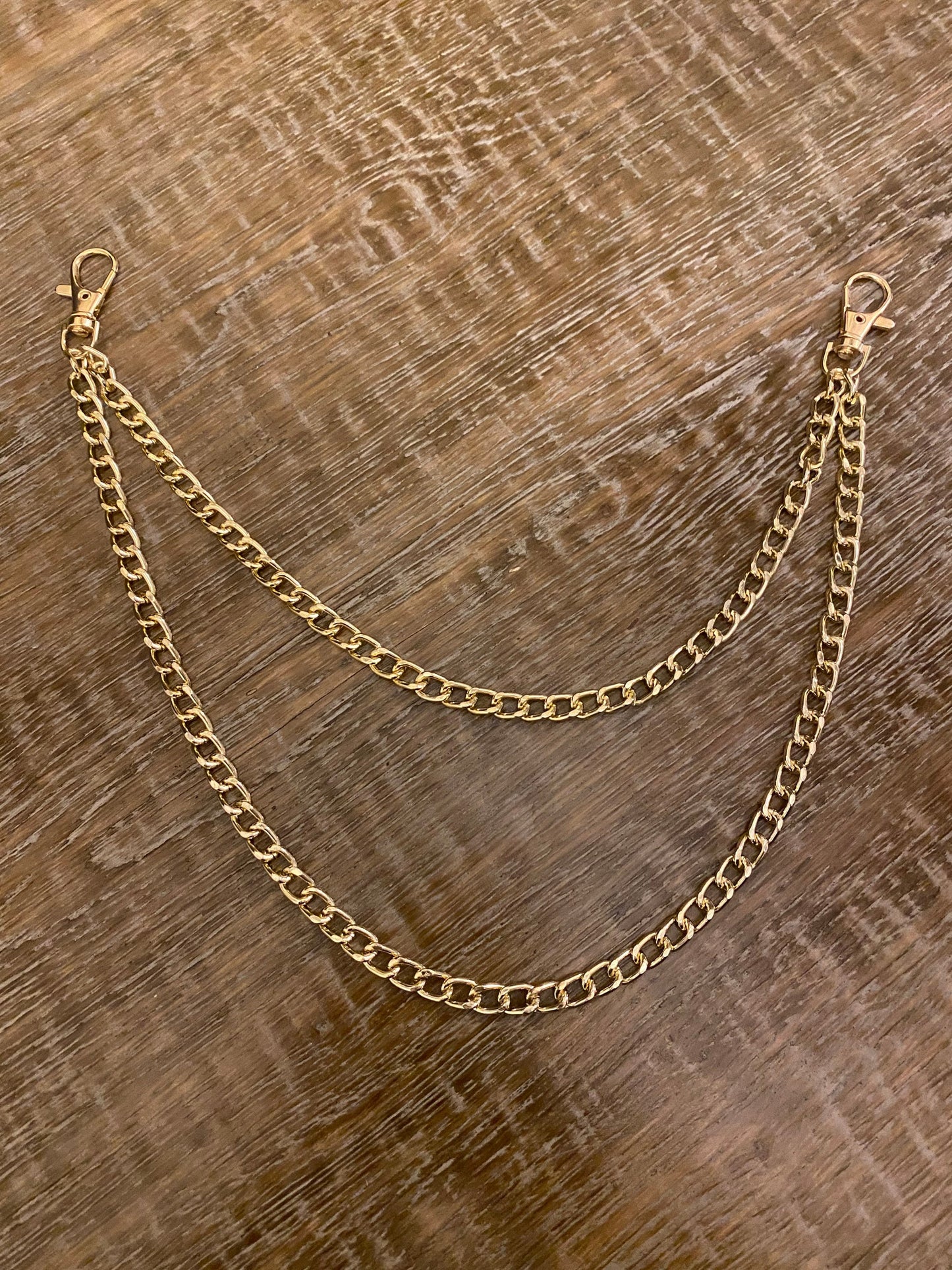 Layered Jeans Chains, Street Fashion, Hip Hop, 6 size selection, Silver, 2 Layers, Gold, Silver, Festival, Bags, Gift