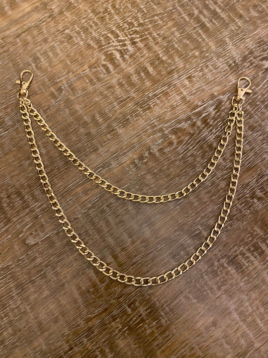 Layered Jeans Chains, Street Fashion, Hip Hop, 6 size selection, Silver, 2 Layers, Gold, Silver, Festival, Bags, Gift