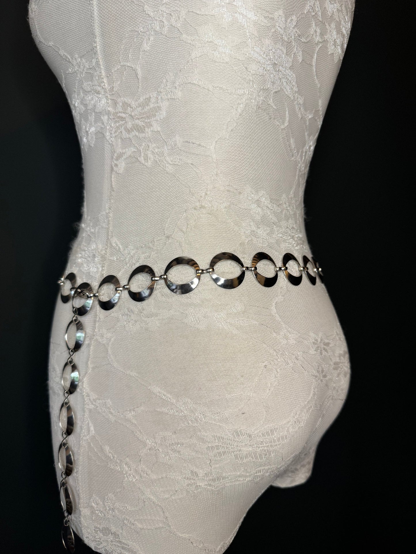 X-long Belt, Ring Belt, Chain Ring Belt, Silver Belt, Metal Ring Belt, Handmade, Fashion Belt, Accessory, Swimwear, Teen Sizes, 18”-70”