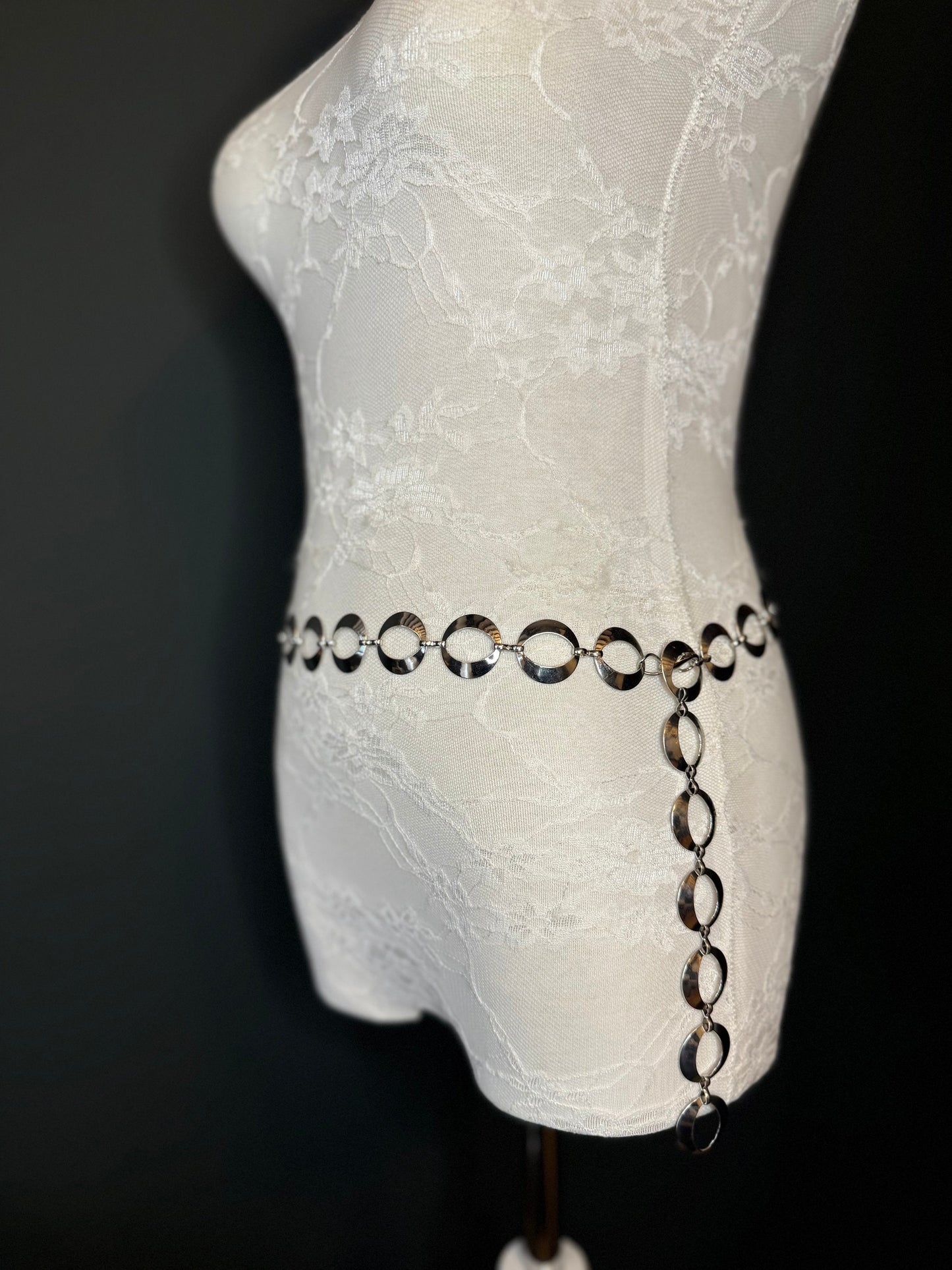 X-long Belt, Ring Belt, Chain Ring Belt, Silver Belt, Metal Ring Belt, Handmade, Fashion Belt, Accessory, Swimwear, Teen Sizes, 18”-70”