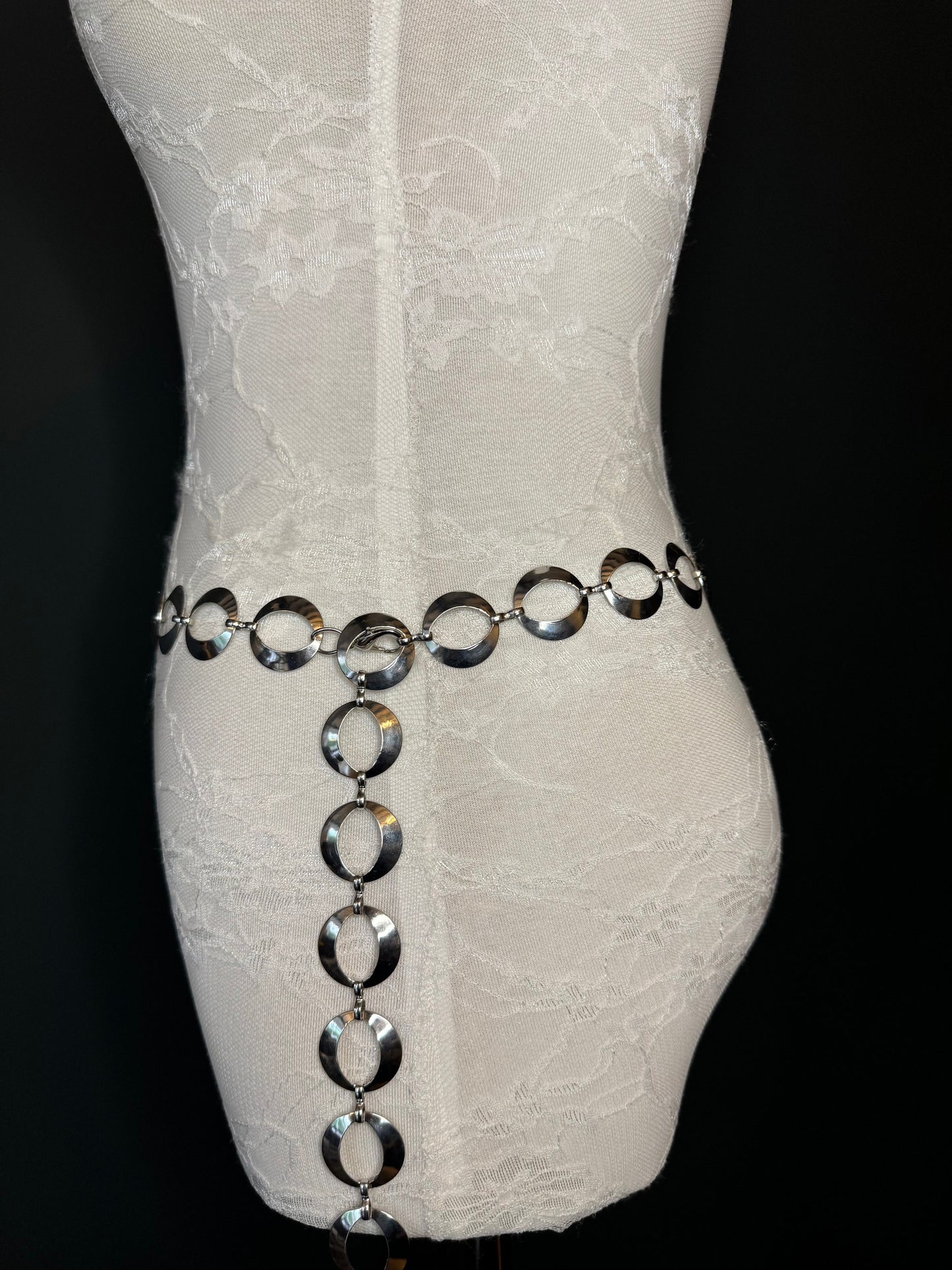 X-long Belt, Ring Belt, Chain Ring Belt, Silver Belt, Metal Ring Belt, Handmade, Fashion Belt, Accessory, Swimwear, Teen Sizes, 18”-70”