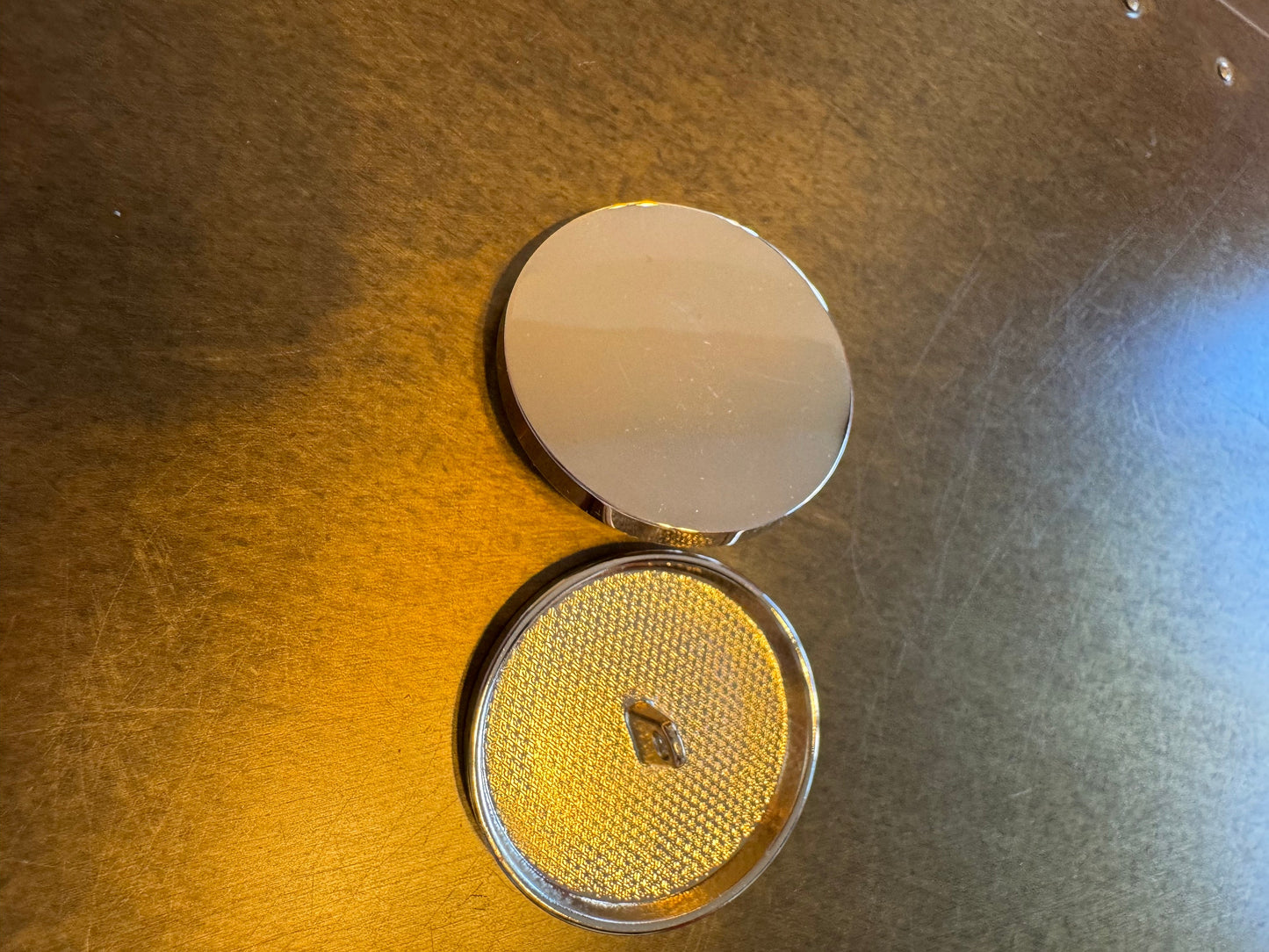 Large Metal Button, Mirror Look Button, Silver, Gold Metal Buttons, Shank, Statement Buttons, 54L size 3.5cm, 1 3/8” size, Blazer, Coats