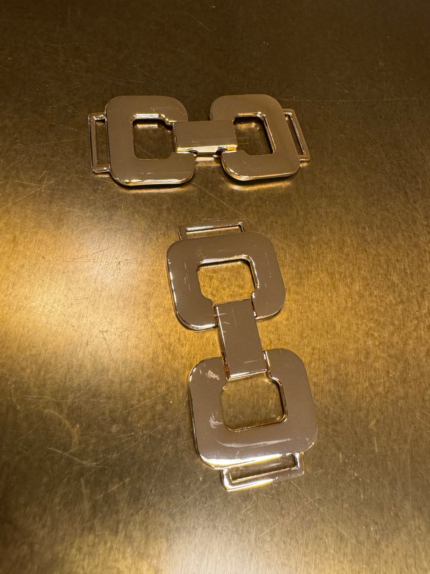 Metal Buckle, Silver or Rose Gold, DIY Swimwear Straps