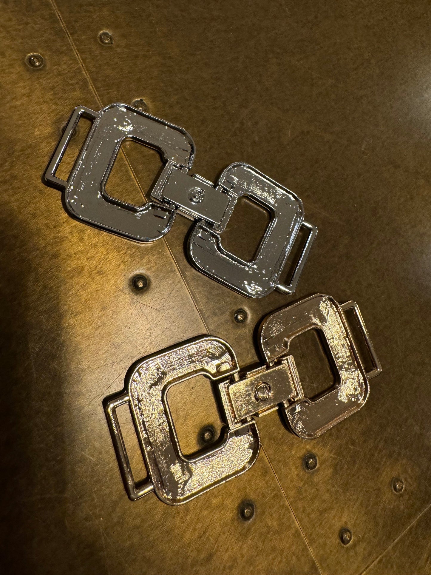 Metal Buckle, Silver or Rose Gold, DIY Swimwear Straps