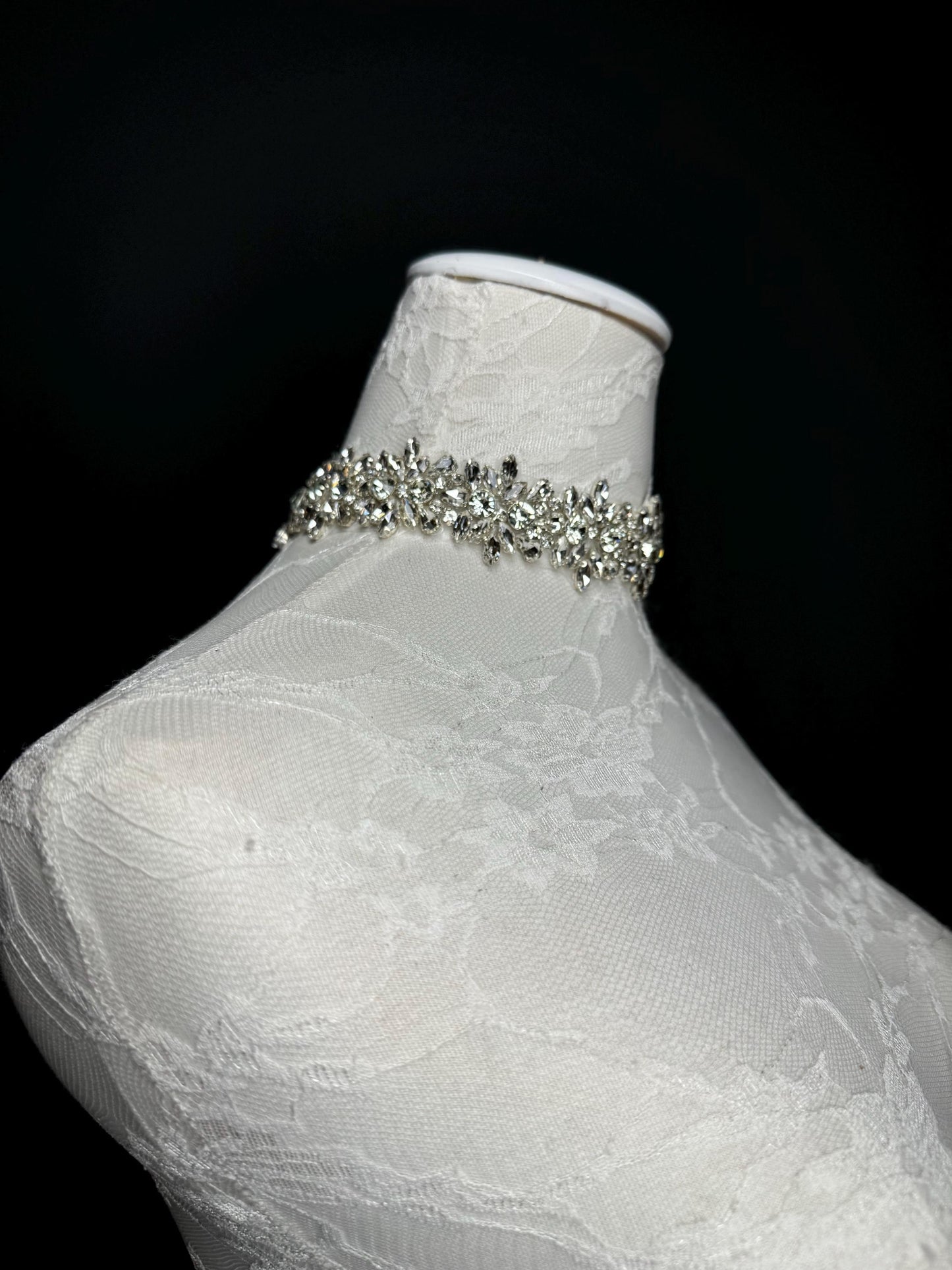 Jewel Choker, Choker Necklace, Bridal, Weddings Rhinestone choker, Handmade, Classic Choker, Stunning, Exclusive FAN Design