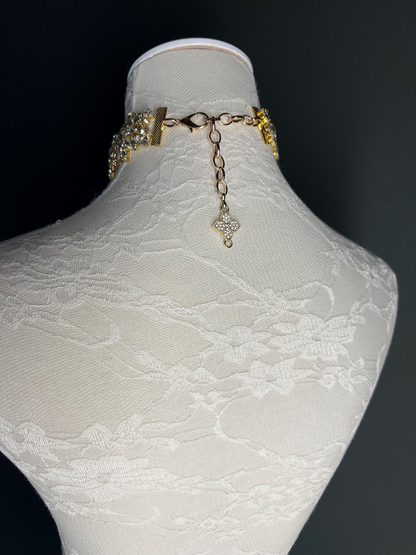 Jewel Choker, Choker Necklace, Bridal, Weddings Rhinestone choker, Handmade, Classic Choker, Stunning, Exclusive FAN Design