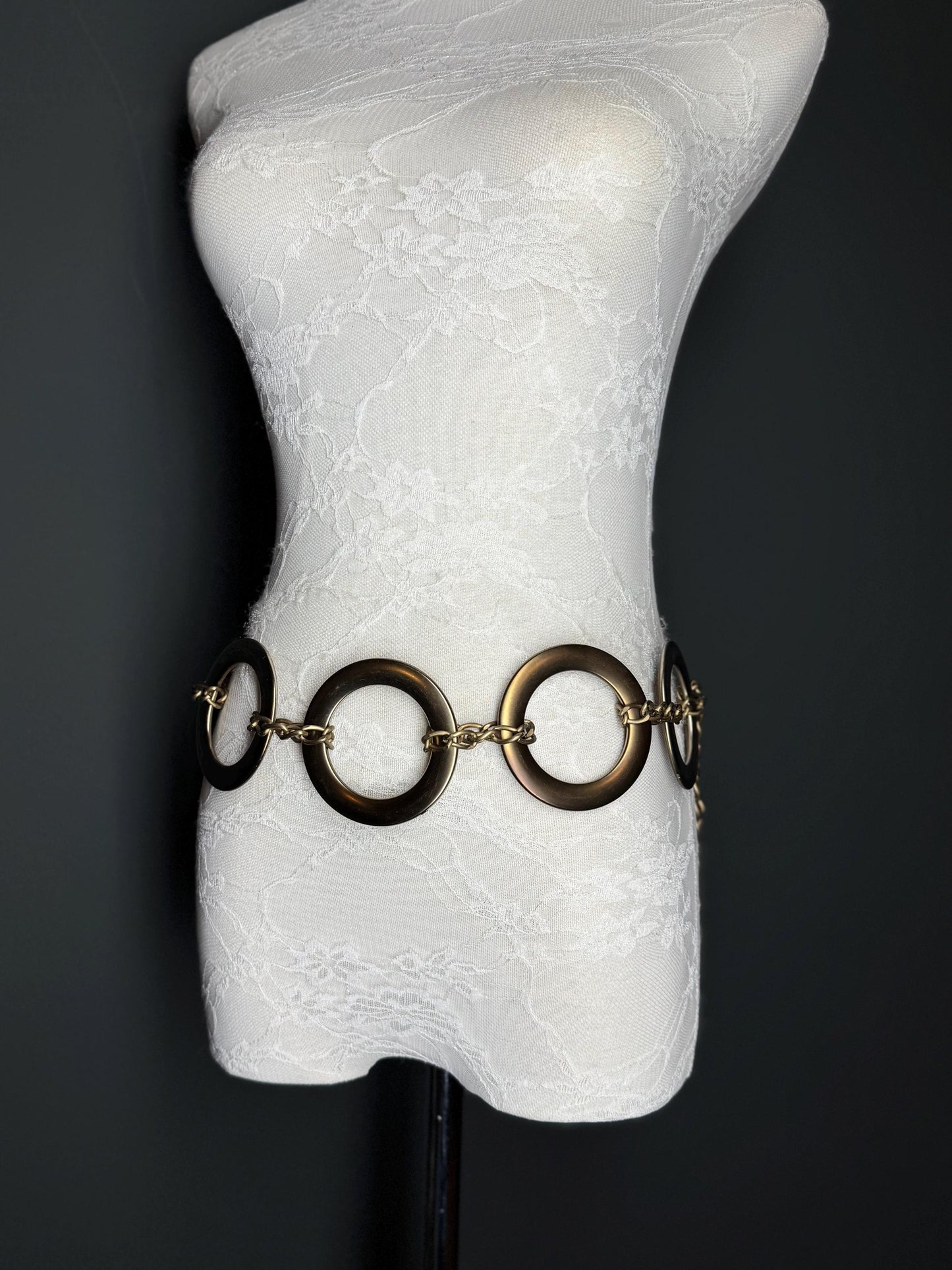 X-long Belt, Ring Belt, Antique Brass  Rings Belt, Gold, Silver, Gold, Chain Belt, Fashion Belt, Rings, 8cm Rings, Teen Sizes, 18”-60” sizes