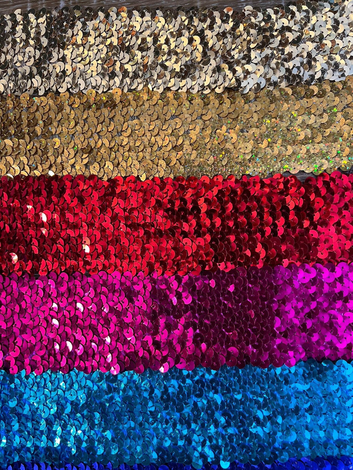 5cm Wide Stretch Sequins Elastic, Stretchy Sequins Elastic, 10 Colours, 2” Wide Sequins