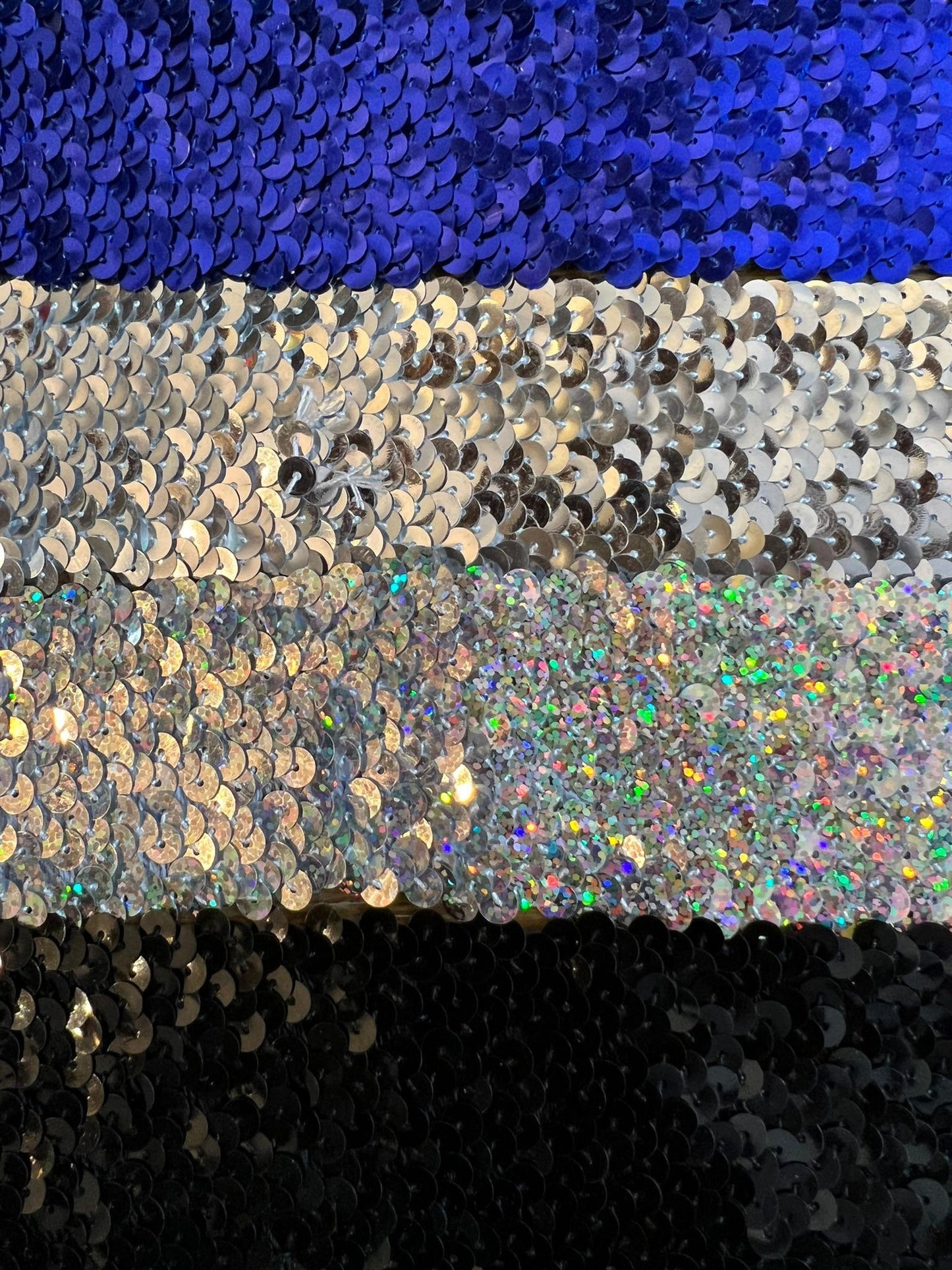 5cm Wide Stretch Sequins Elastic, Stretchy Sequins Elastic, 10 Colours, 2” Wide Sequins