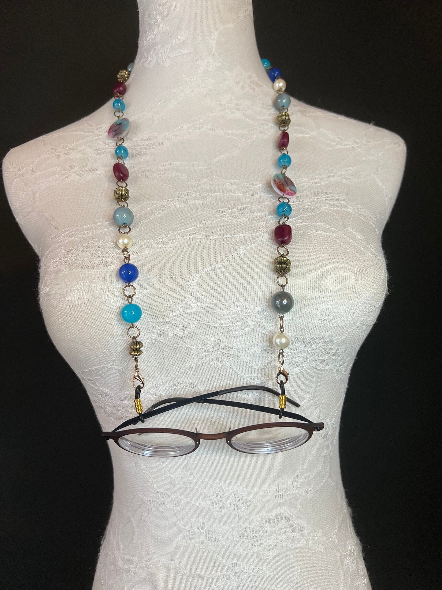 Handmade Beaded Glasses Chain, Spectacle Cord