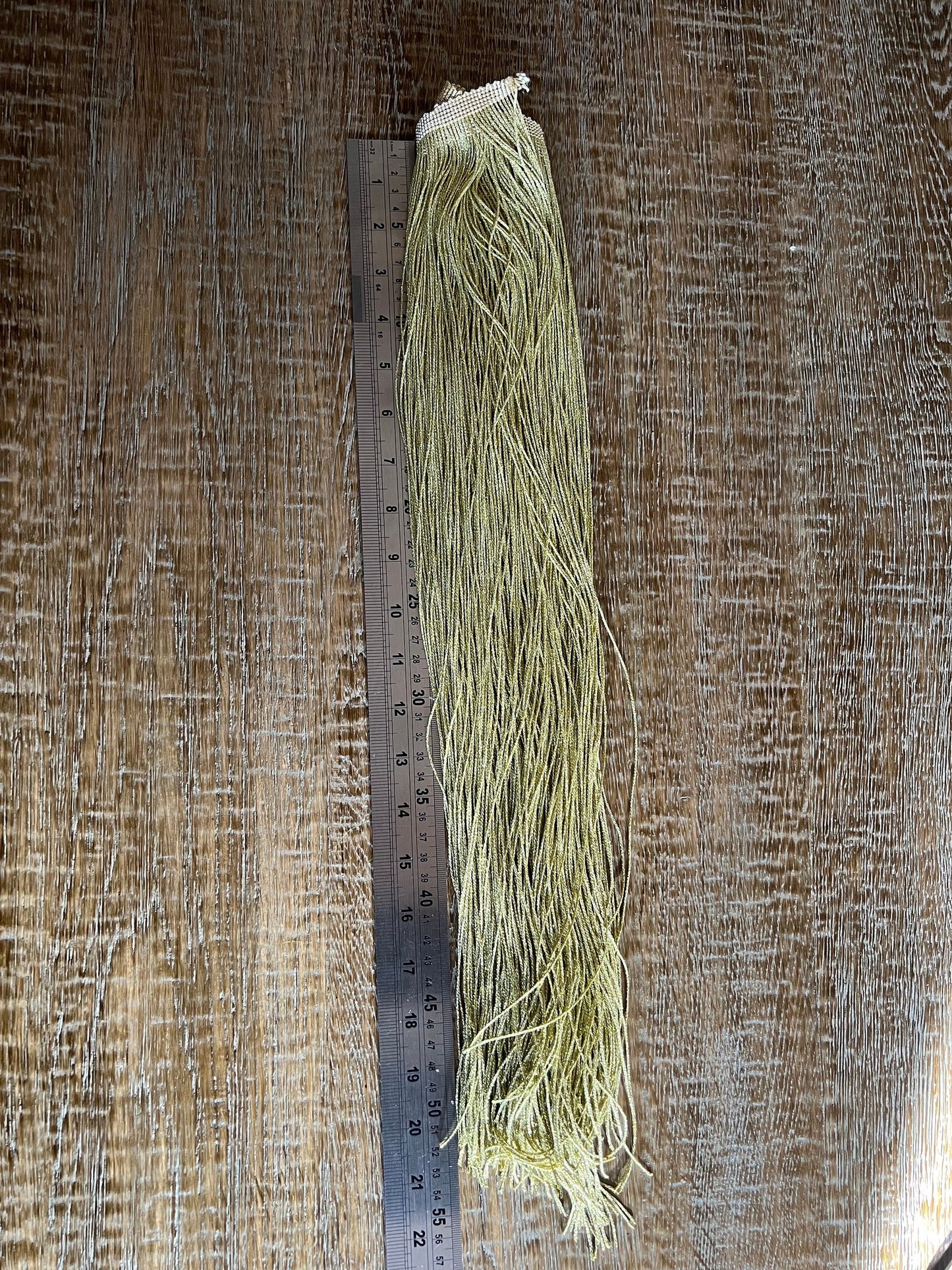 20" Lurex Fringe, Gold Couture Clothing Trim