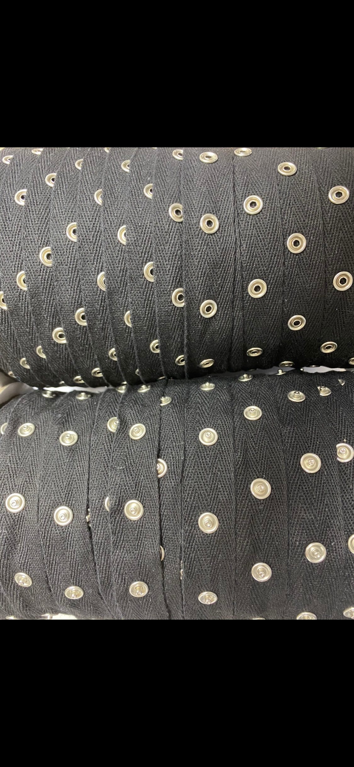 2cm Cotton Snap Tape, Black or White, Metal Poppers