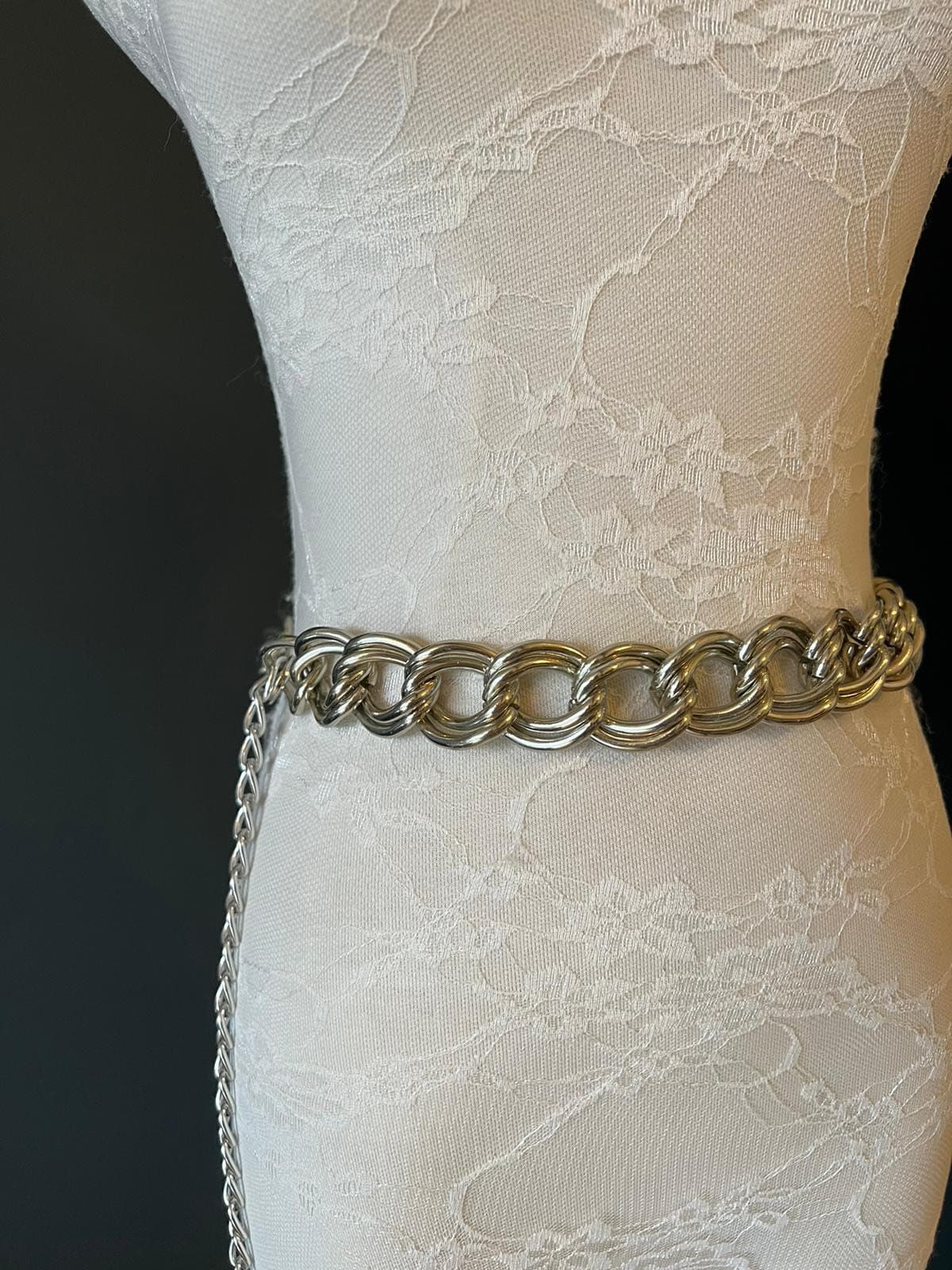 X-long Chunky Chain Belt, Heavy Chain Belt, Silver, Gold, Fashion Belt, Teen Sizes, 18”-60”, Belt, Gift, Festival, Couture, FAN Design