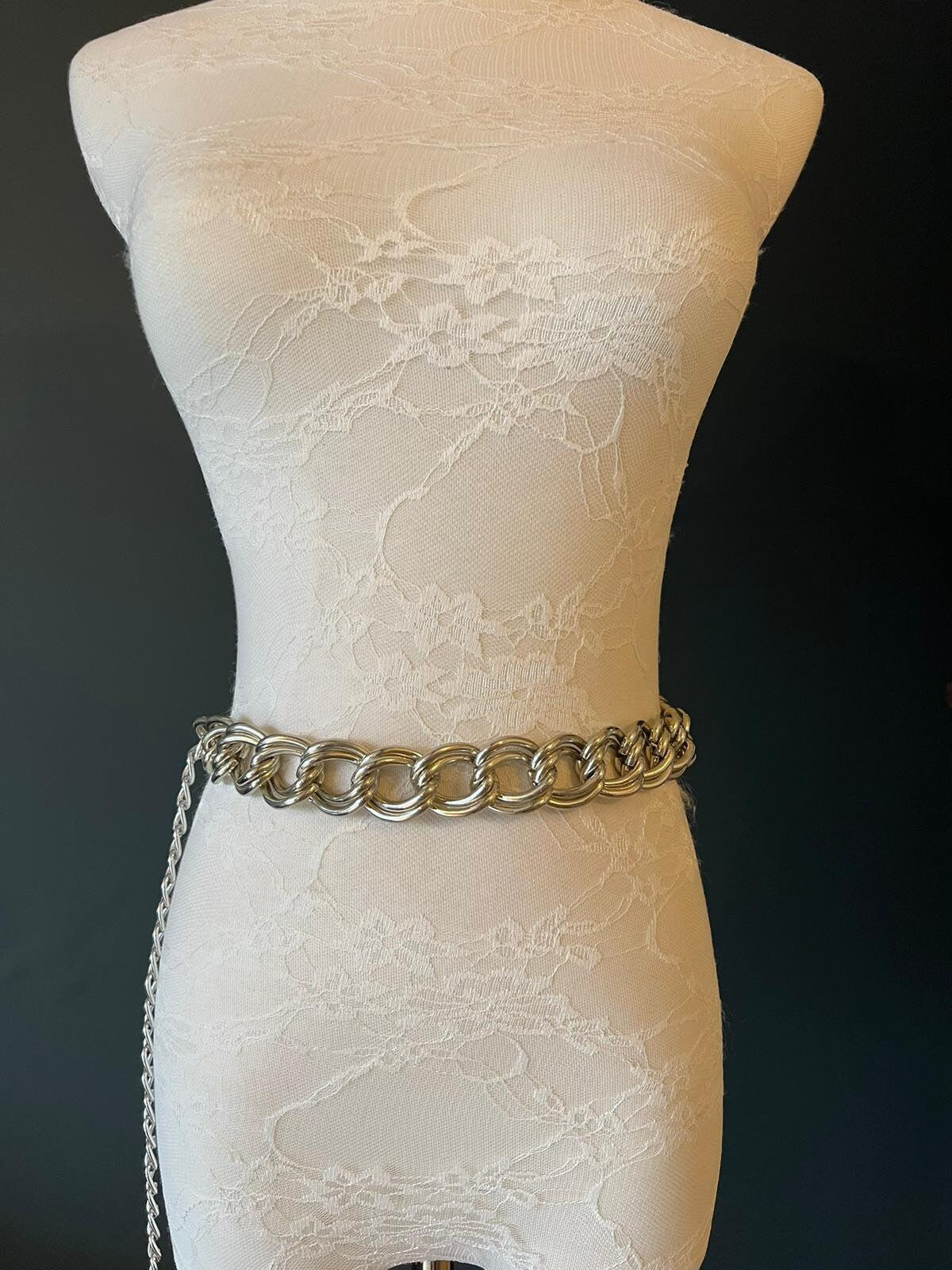 X-long Chunky Chain Belt, Heavy Chain Belt, Silver, Gold, Fashion Belt, Teen Sizes, 18”-60”, Belt, Gift, Festival, Couture, FAN Design