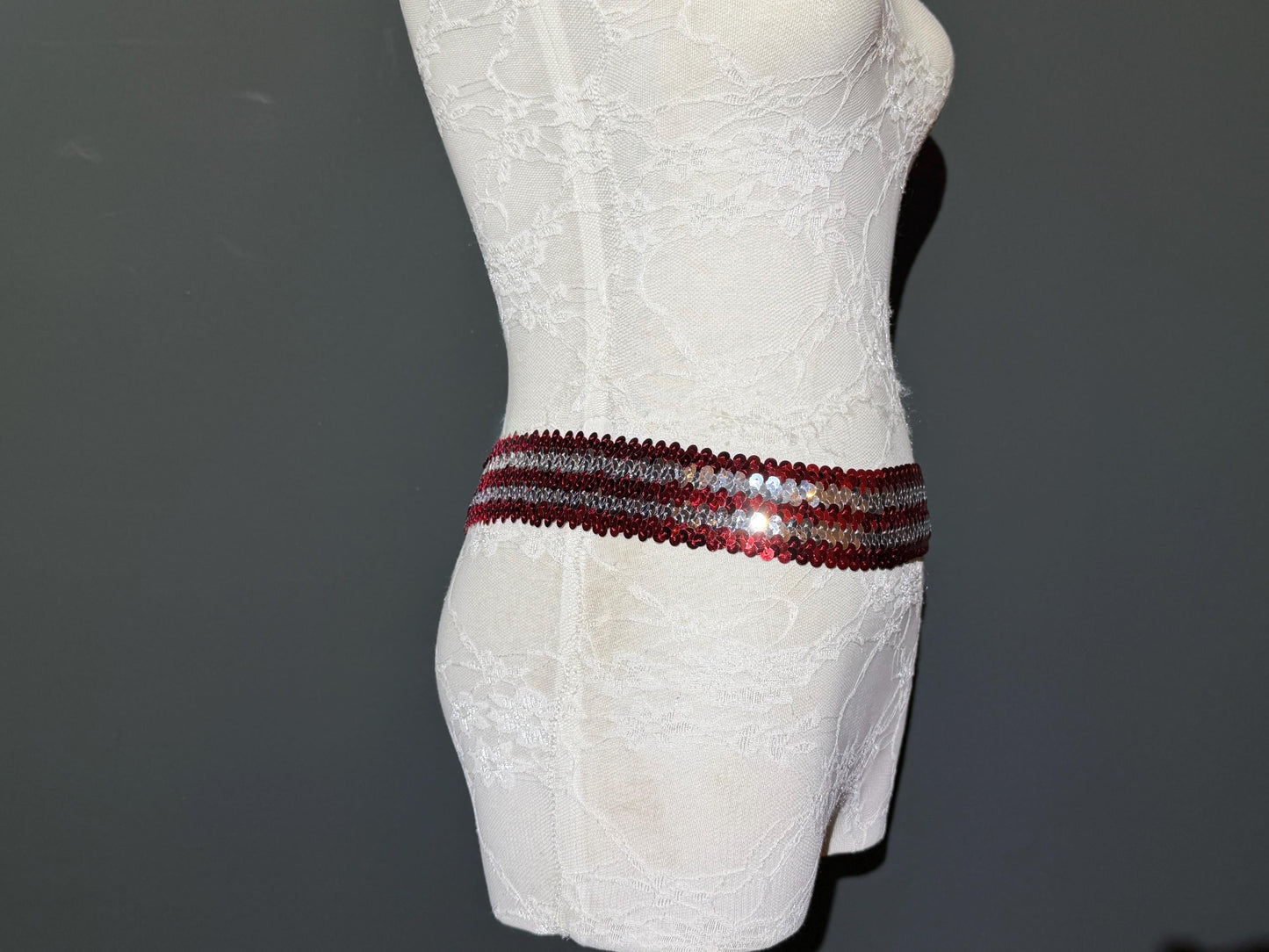 X-long 2” Wide Sequin Stretch Belt - Waist Sizes 18-60 inch, 9 Colours, Hand crafted, FAN Design, Partywear, Fashion Belt, Sequins Belt