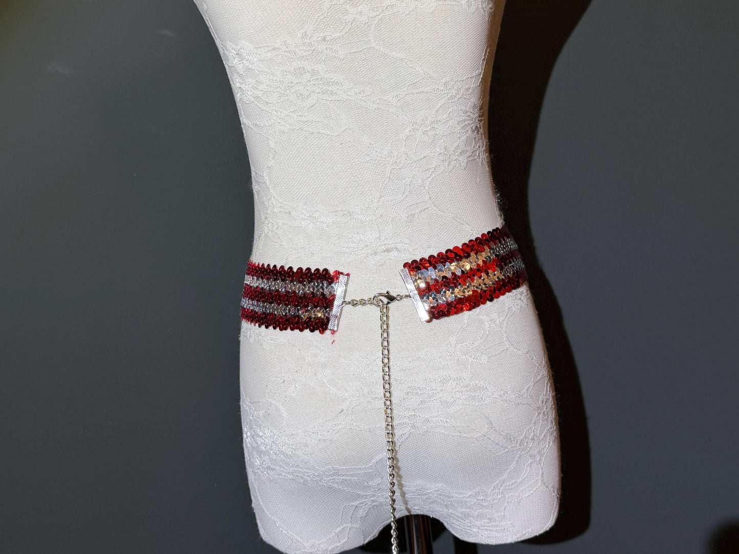 X-long 2” Wide Sequin Stretch Belt - Waist Sizes 18-60 inch, 9 Colours, Hand crafted, FAN Design, Partywear, Fashion Belt, Sequins Belt