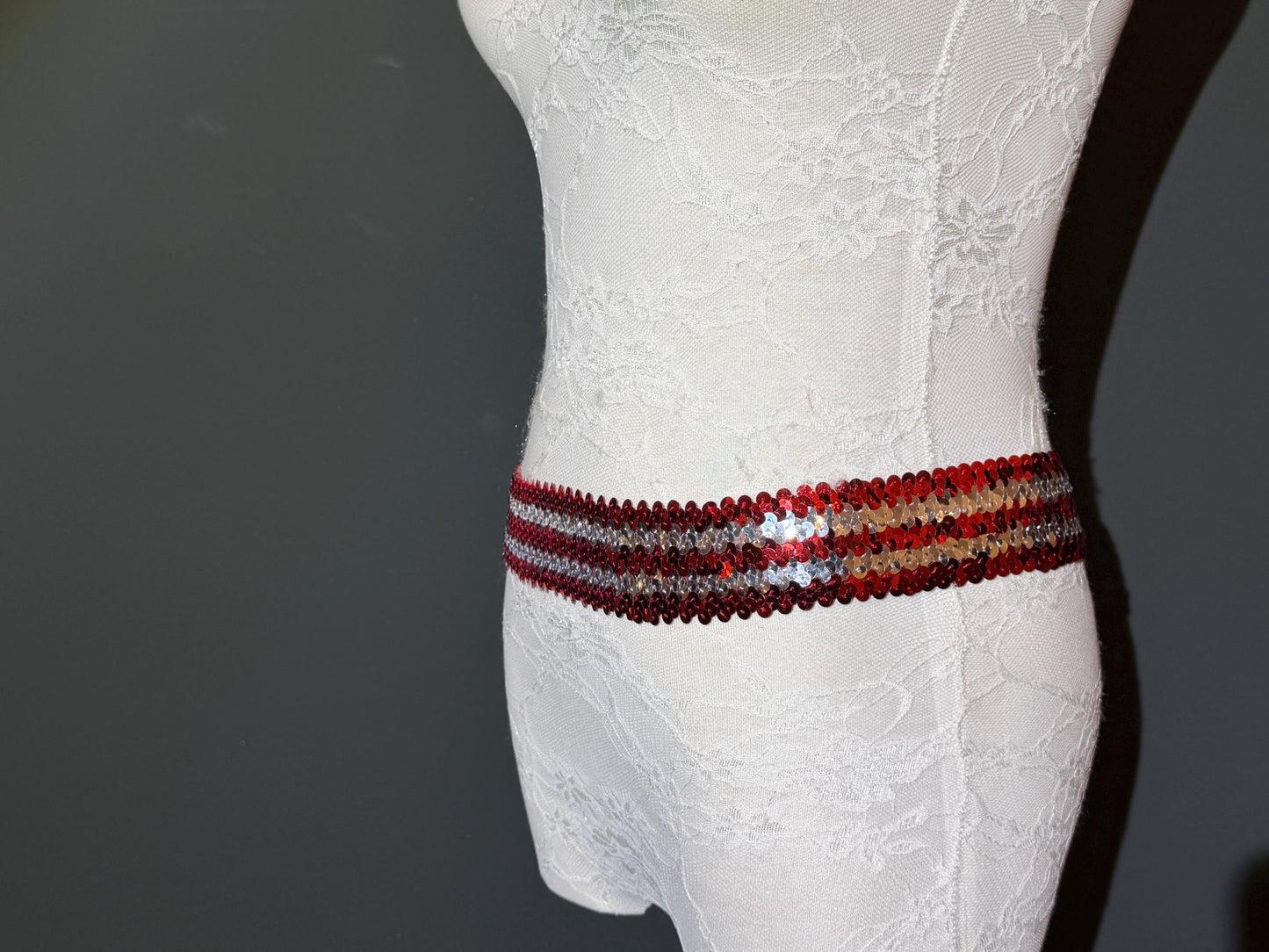 X-long 2” Wide Sequin Stretch Belt - Waist Sizes 18-60 inch, 9 Colours, Hand crafted, FAN Design, Partywear, Fashion Belt, Sequins Belt