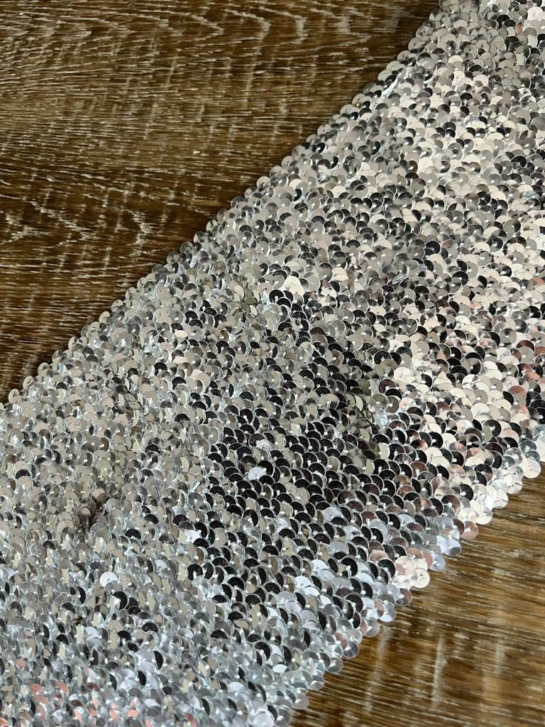 5.5” Wide Stretch Sequin Band, 14cm Stretch Sequins Flat Round Shape/Perfect for Bandeaus Making & Costume Making, 10 colours,Elastic Sequin
