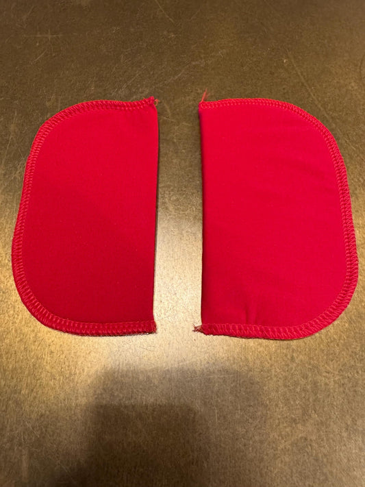 1 pair, Red Covered Shoulder Pads, 1cm Thickness, Red, Blazer, Coat, Dresses, Tailors, High Quality, UK Made