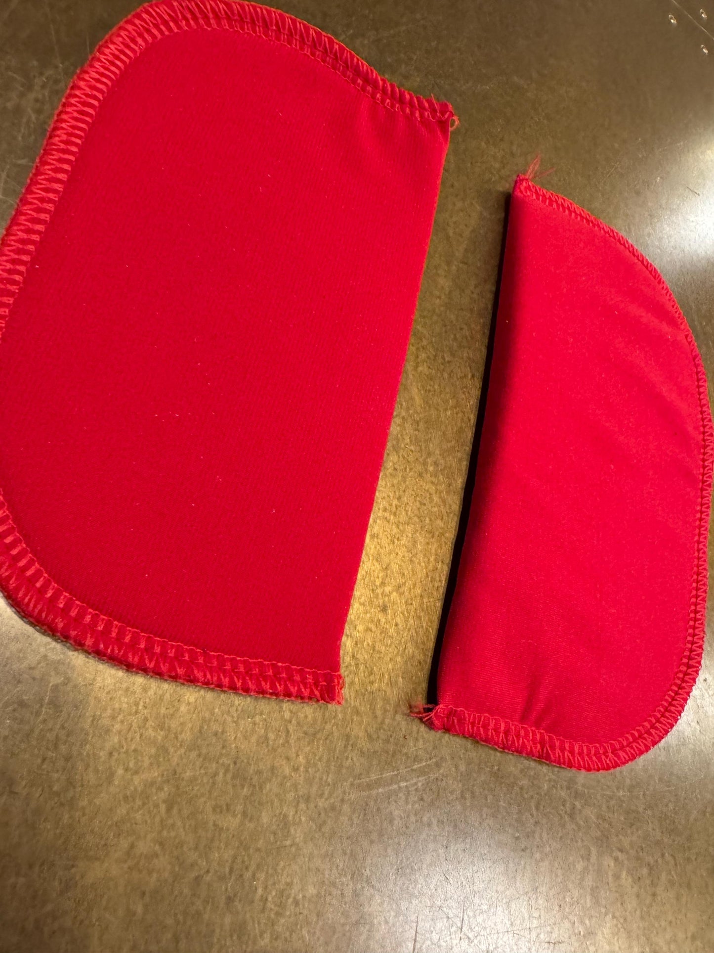 1 pair, Red Covered Shoulder Pads, 1cm Thickness, Red, Blazer, Coat, Dresses, Tailors, High Quality, UK Made