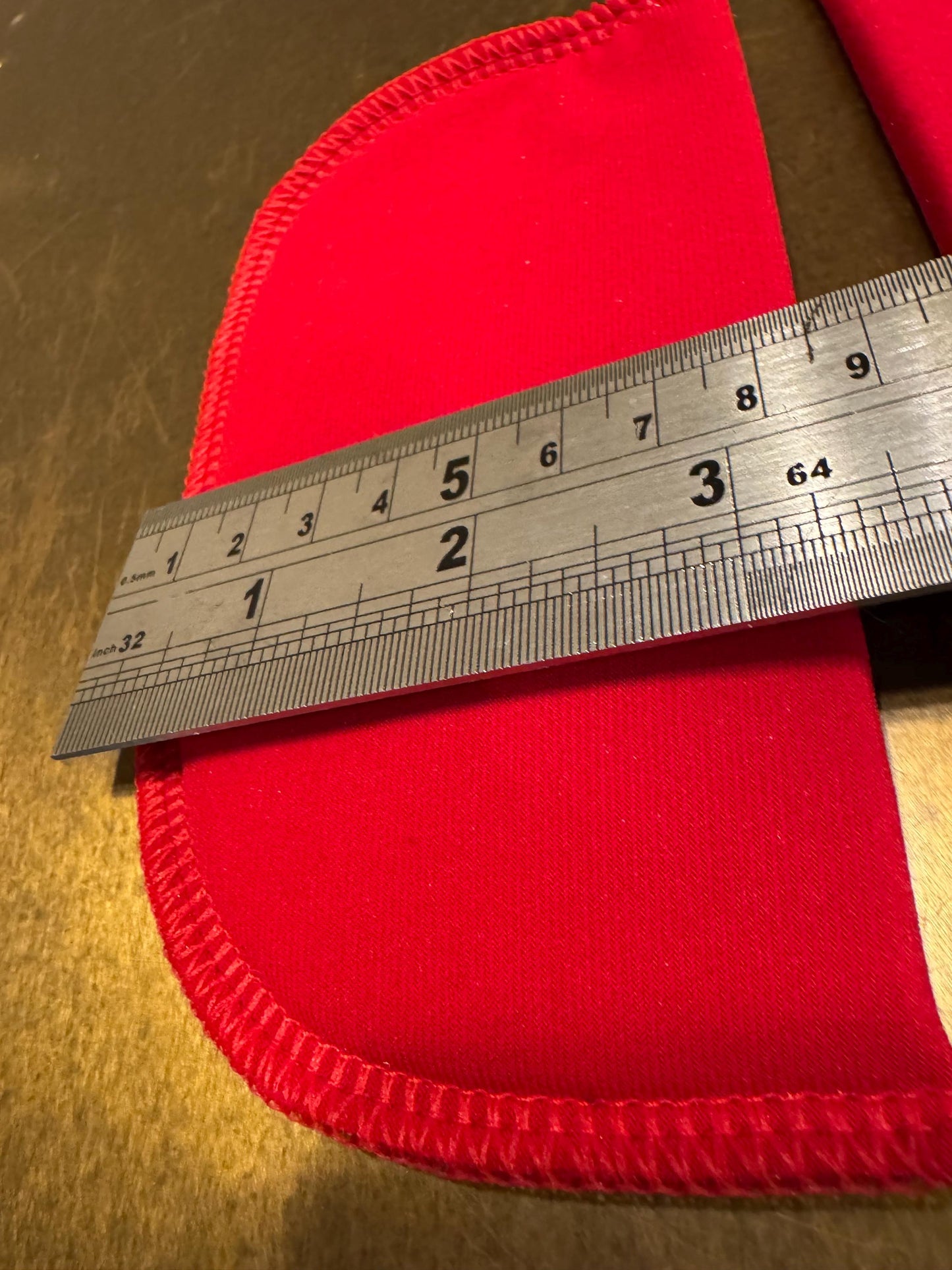 1 pair, Red Covered Shoulder Pads, 1cm Thickness, Red, Blazer, Coat, Dresses, Tailors, High Quality, UK Made