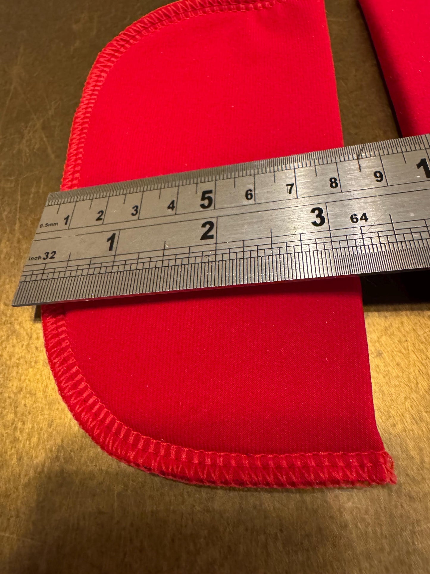 1 pair, Red Covered Shoulder Pads, 1cm Thickness, Red, Blazer, Coat, Dresses, Tailors, High Quality, UK Made
