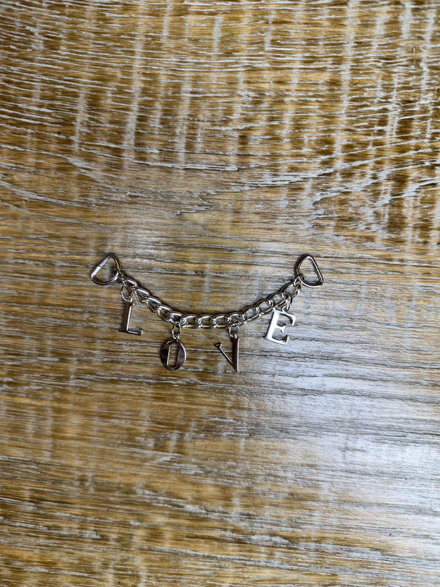 Sew On Coat Hanger, Silver, Strong Copper, Hanging chain Loops, 10cm Long, Extra Strong Metal Sew On, Silver, Love Charms, Love Chain