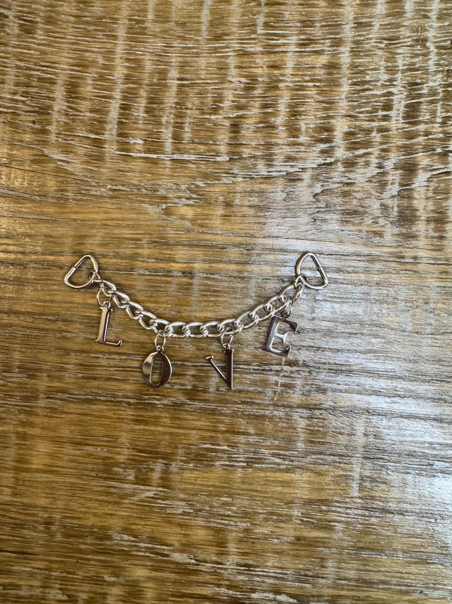 Sew On Coat Hanger, Silver, Strong Copper, Hanging chain Loops, 10cm Long, Extra Strong Metal Sew On, Silver, Love Charms, Love Chain