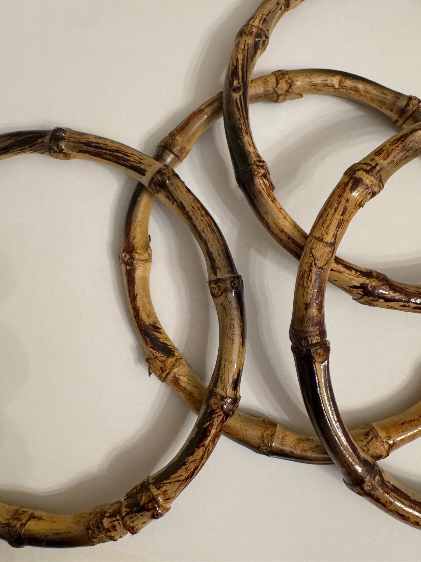 Large Bamboo Rings, 12cm, Handbag Handle, Dresses, Crafts, Home Decor, Wooden Ring, Brown Wood Bamboo Ring