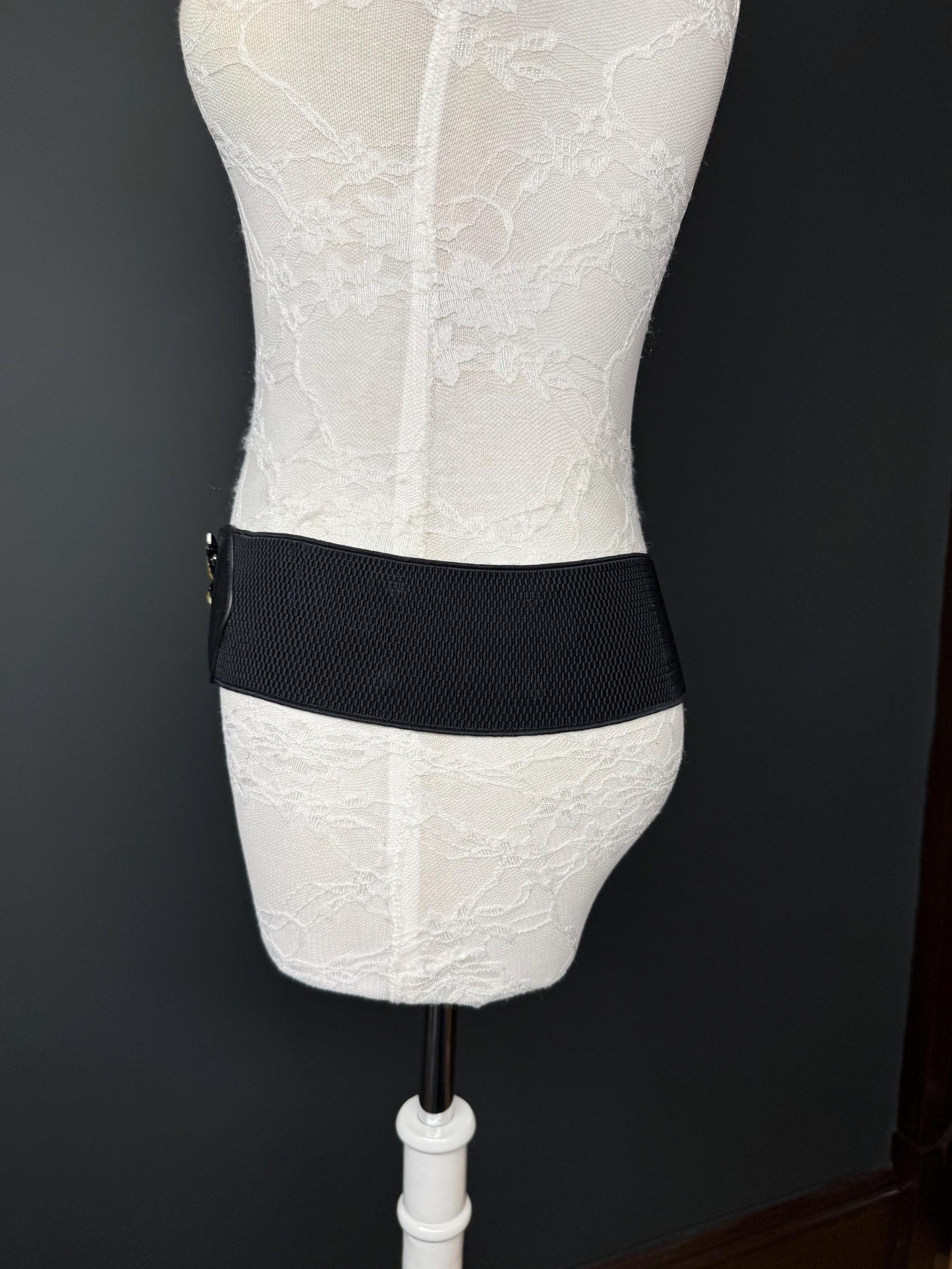 Black Woven Elastic Buckle Belt, Hand-made, Stretch Belt, Quality, Belt, Unique Belt, Fastening Belt, Festival, Dress, Tops, Resort, Beach