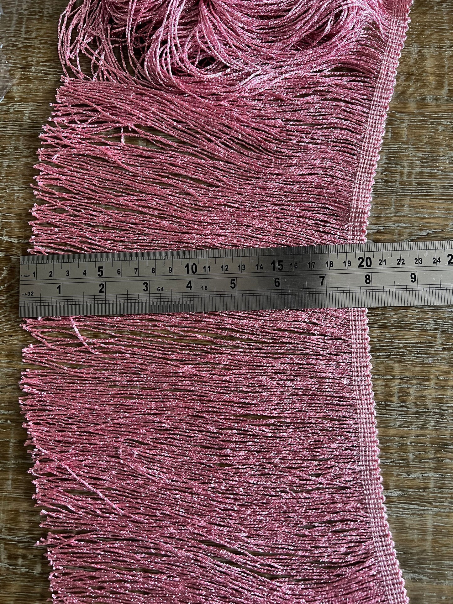 Lurex Fringe, 8” Wide, Fringe trimming, 20cm Wide Fringe, Purple, Pink, Black, Navy