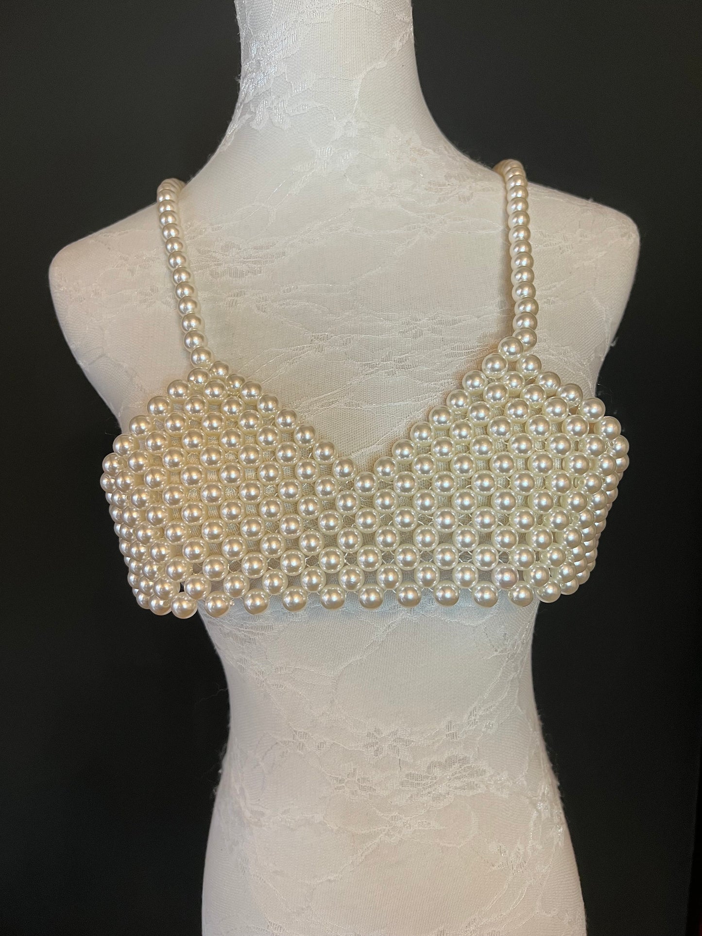 Handmade Pearl Bra, Fashion Statement Top