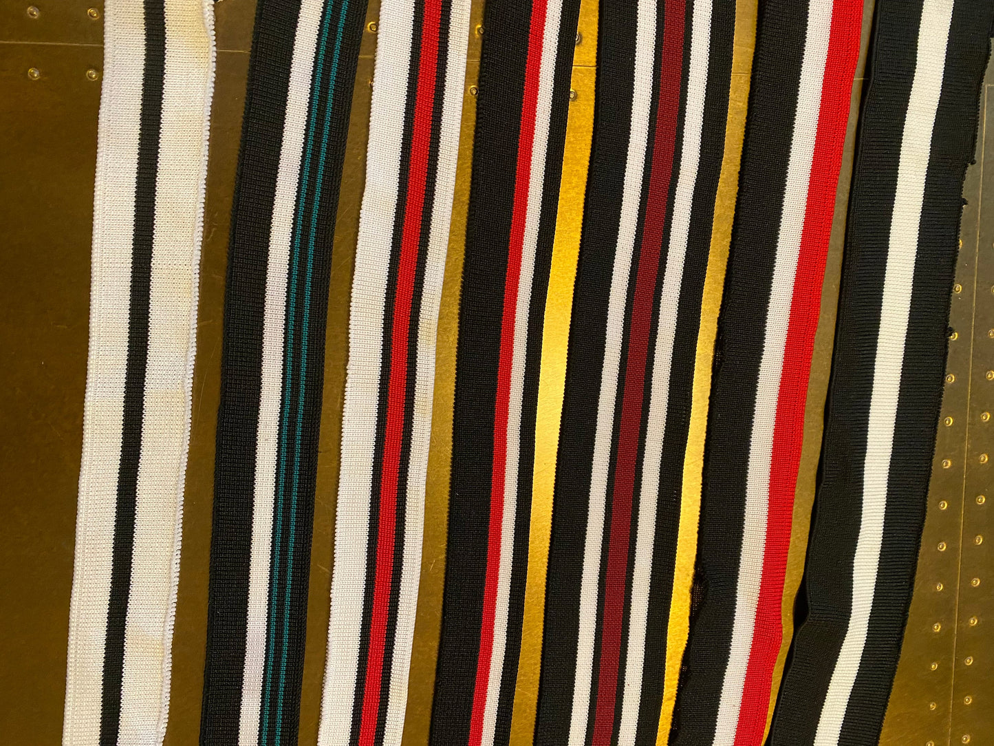 Striped Rib Elastic, Sewing Supplies, 100cm Pieces, 7 Colours