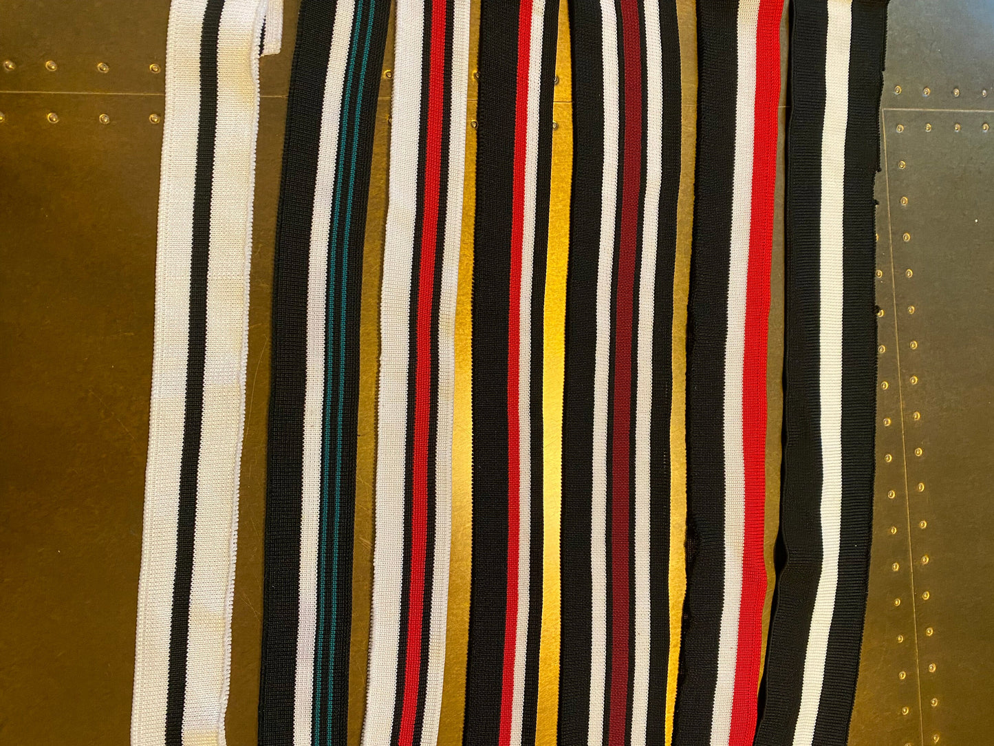 Striped Rib Elastic, Sewing Supplies, 100cm Pieces, 7 Colours