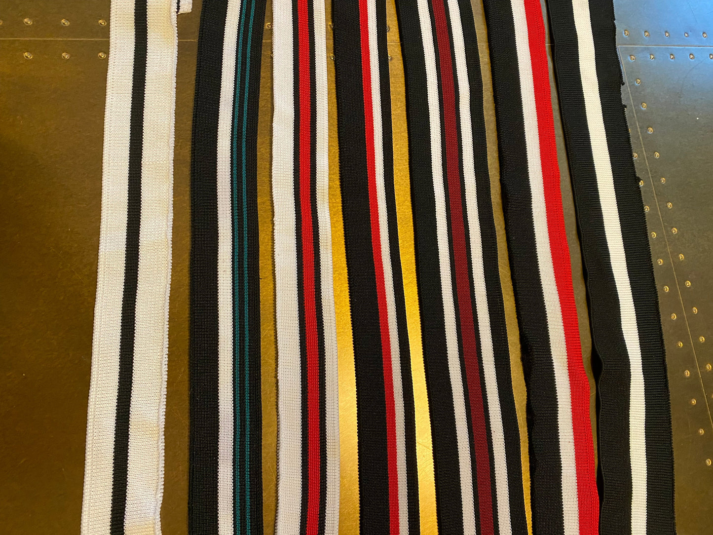 Striped Rib Elastic, Sewing Supplies, 100cm Pieces, 7 Colours