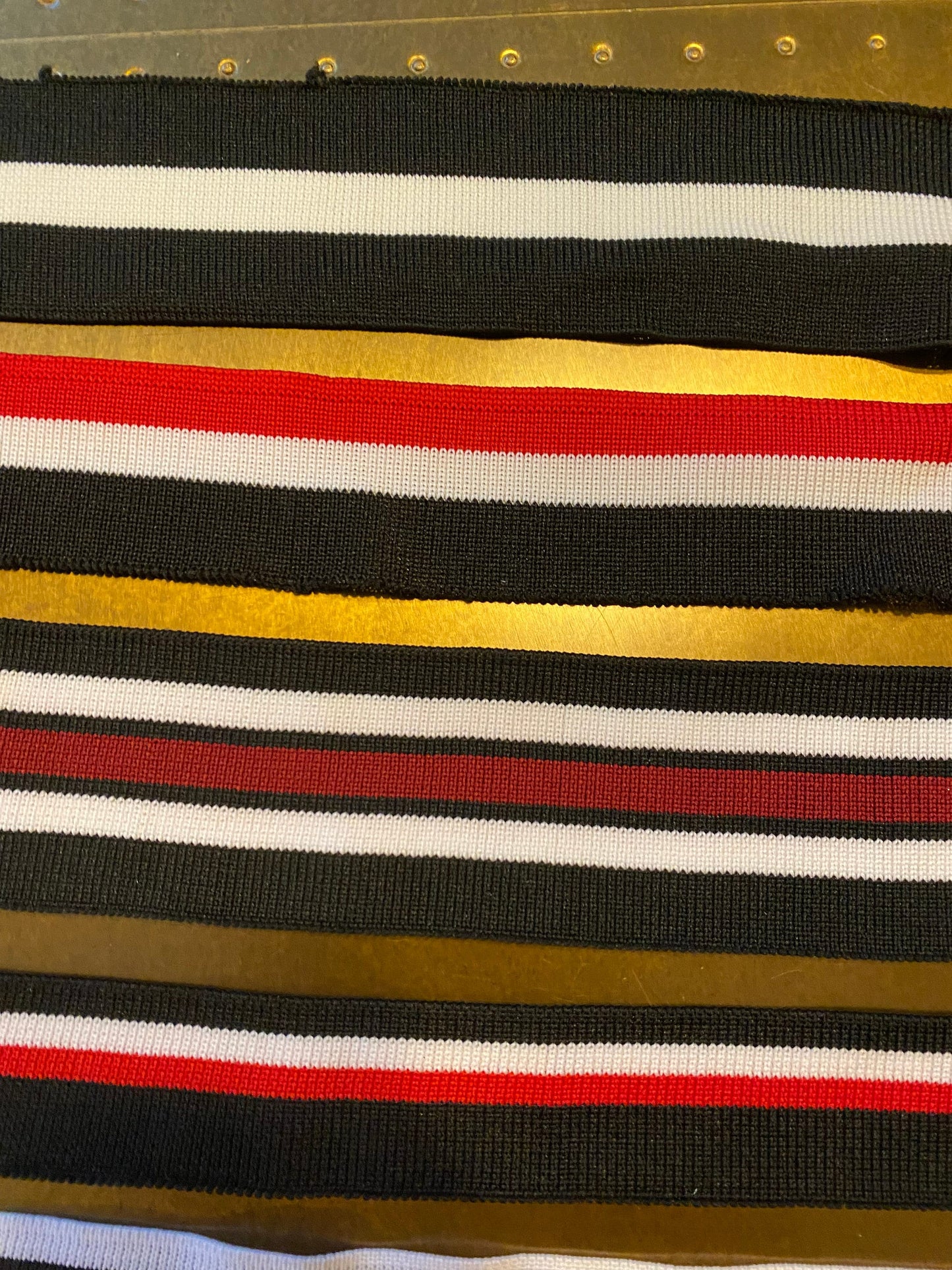 Striped Rib Elastic, Sewing Supplies, 100cm Pieces, 7 Colours