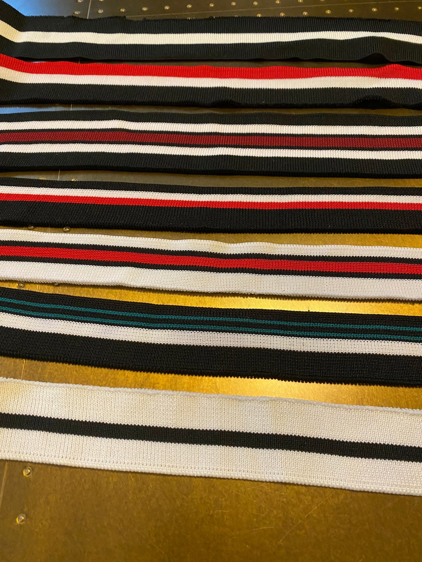 Striped Rib Elastic, Sewing Supplies, 100cm Pieces, 7 Colours