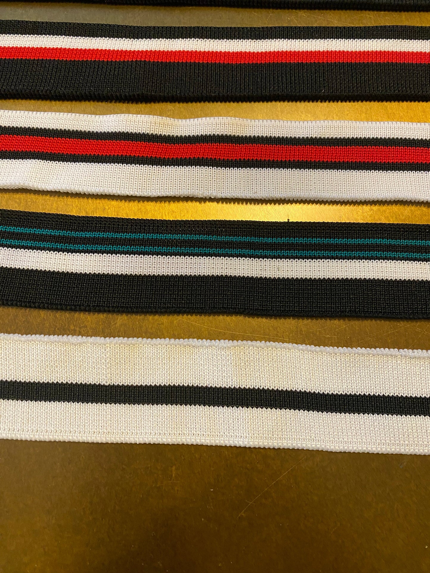 Striped Rib Elastic, Sewing Supplies, 100cm Pieces, 7 Colours
