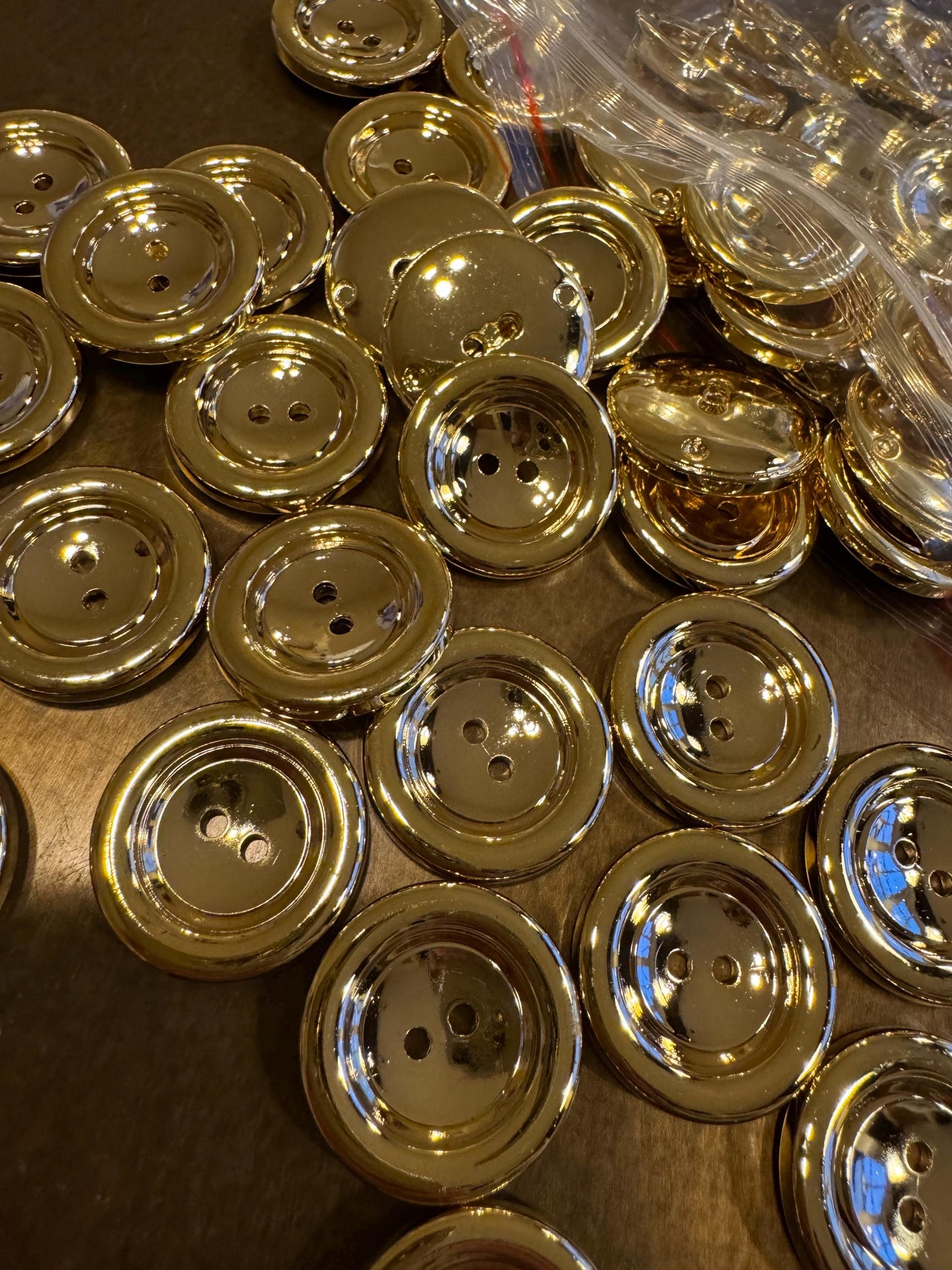 6pc, Gold Buttons, Solid ABS buttons, Gilt Gold Colour, High Quality Solid Metal Buttons, Blazer, Jacket, Coat, Pocket, Bags, Tops, Crafts