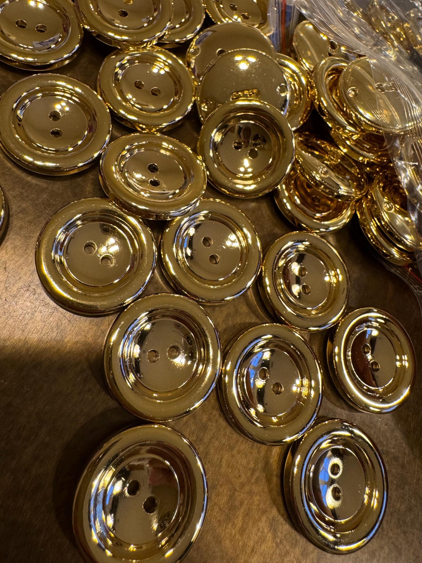 6pc, Gold Buttons, Solid ABS buttons, Gilt Gold Colour, High Quality Solid Metal Buttons, Blazer, Jacket, Coat, Pocket, Bags, Tops, Crafts