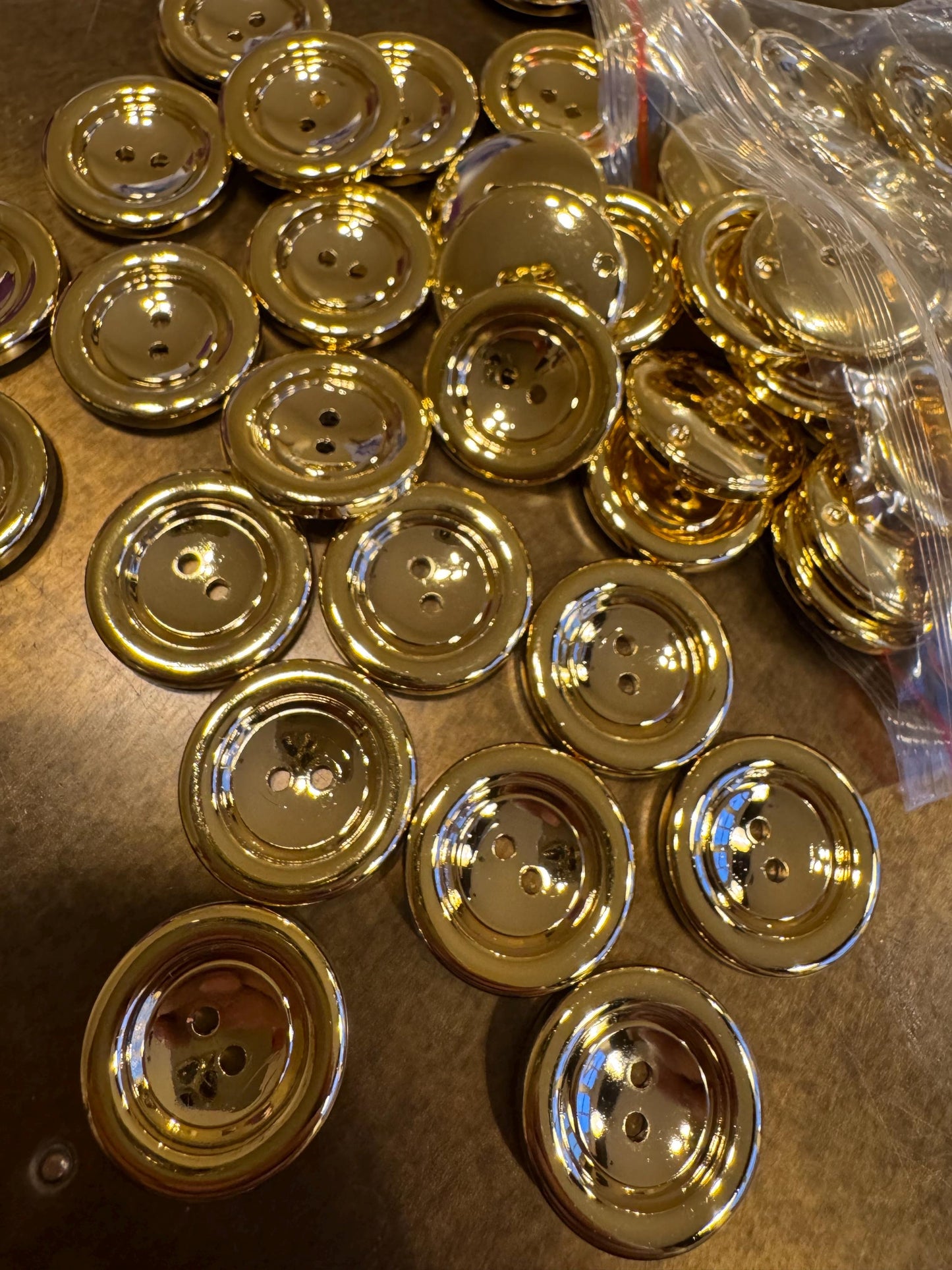 6pc, Gold Buttons, Solid ABS buttons, Gilt Gold Colour, High Quality Solid Metal Buttons, Blazer, Jacket, Coat, Pocket, Bags, Tops, Crafts