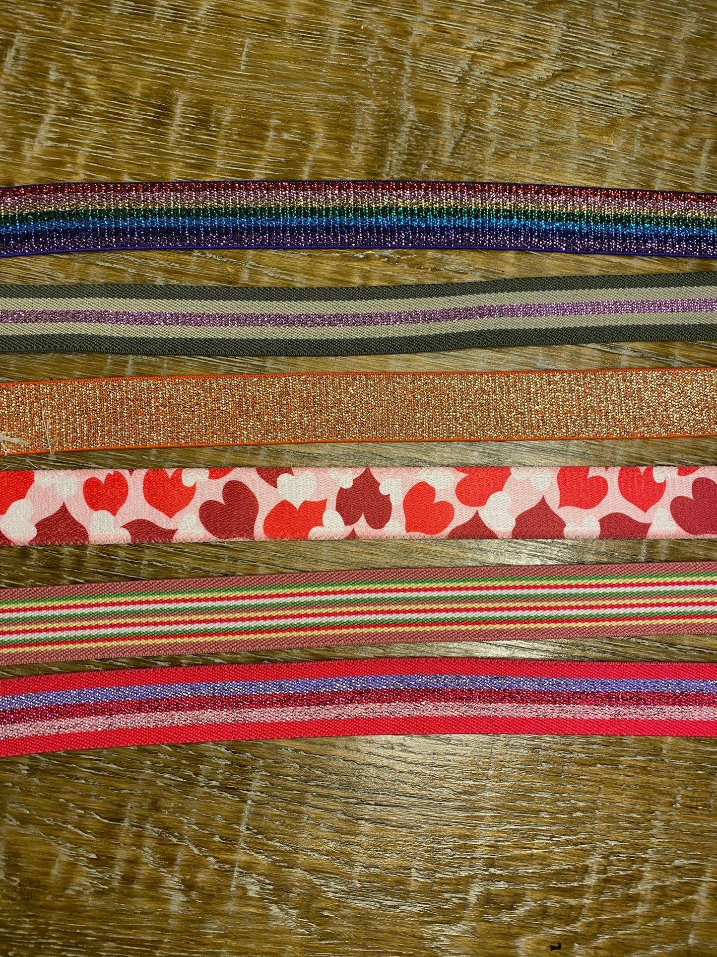 Striped Elastic Tape, 1" Wide, Costume & Craft Supplies