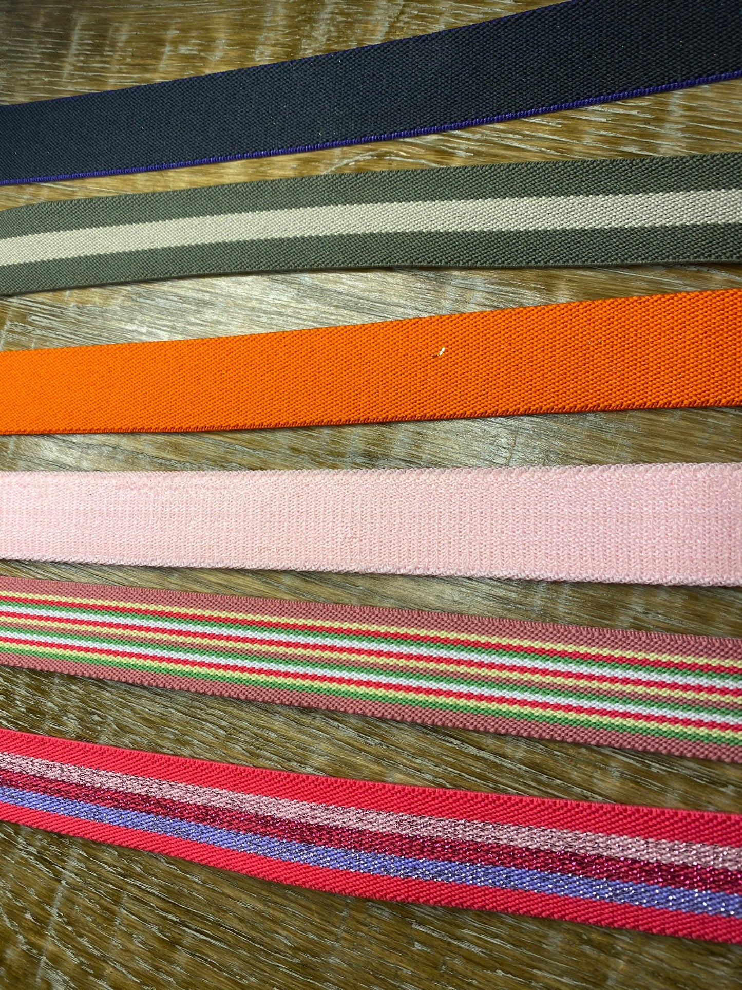 Striped Elastic Tape, 1" Wide, Costume & Craft Supplies