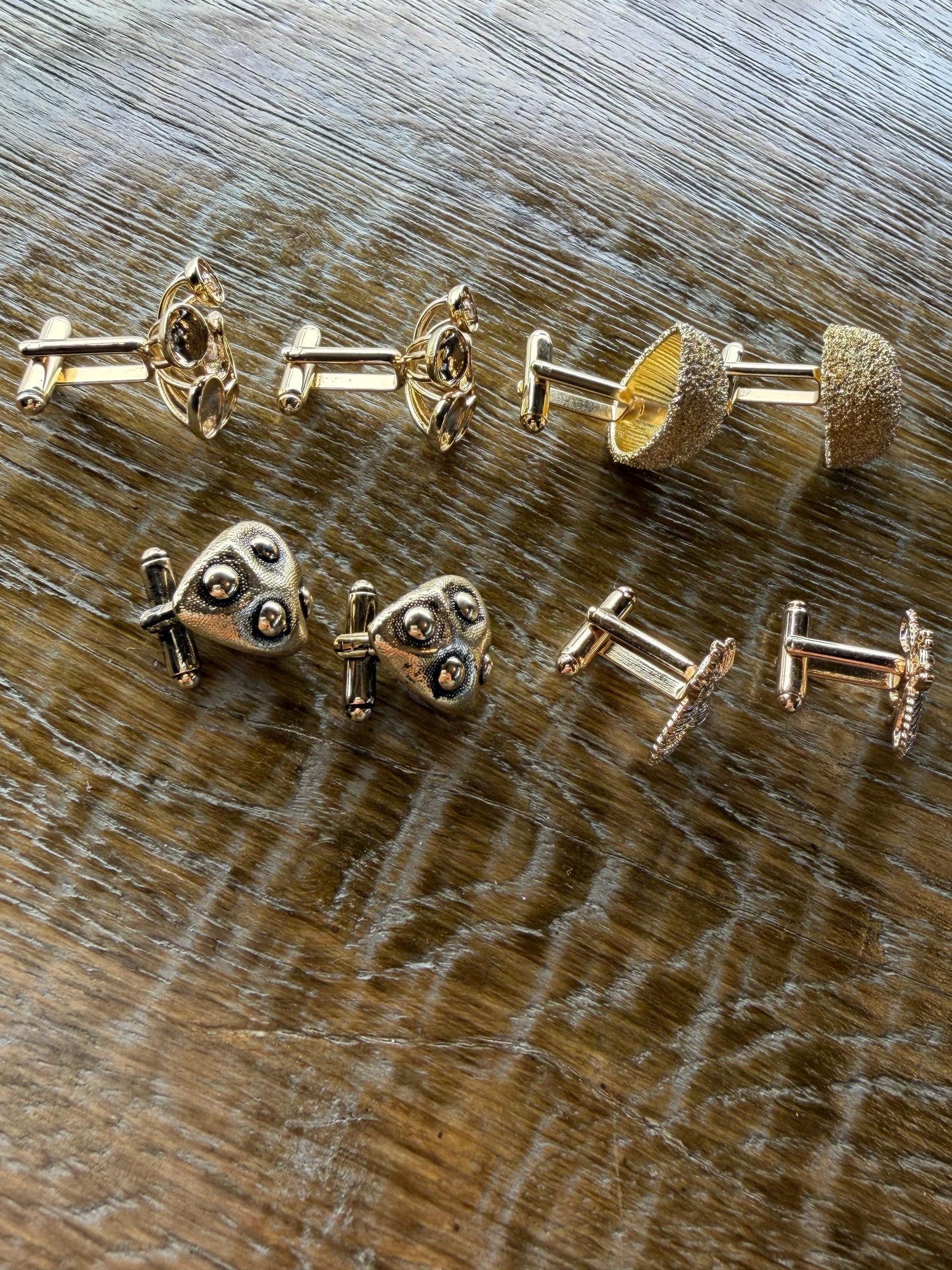 Cuff Links, Solid Metal, Unique Designs