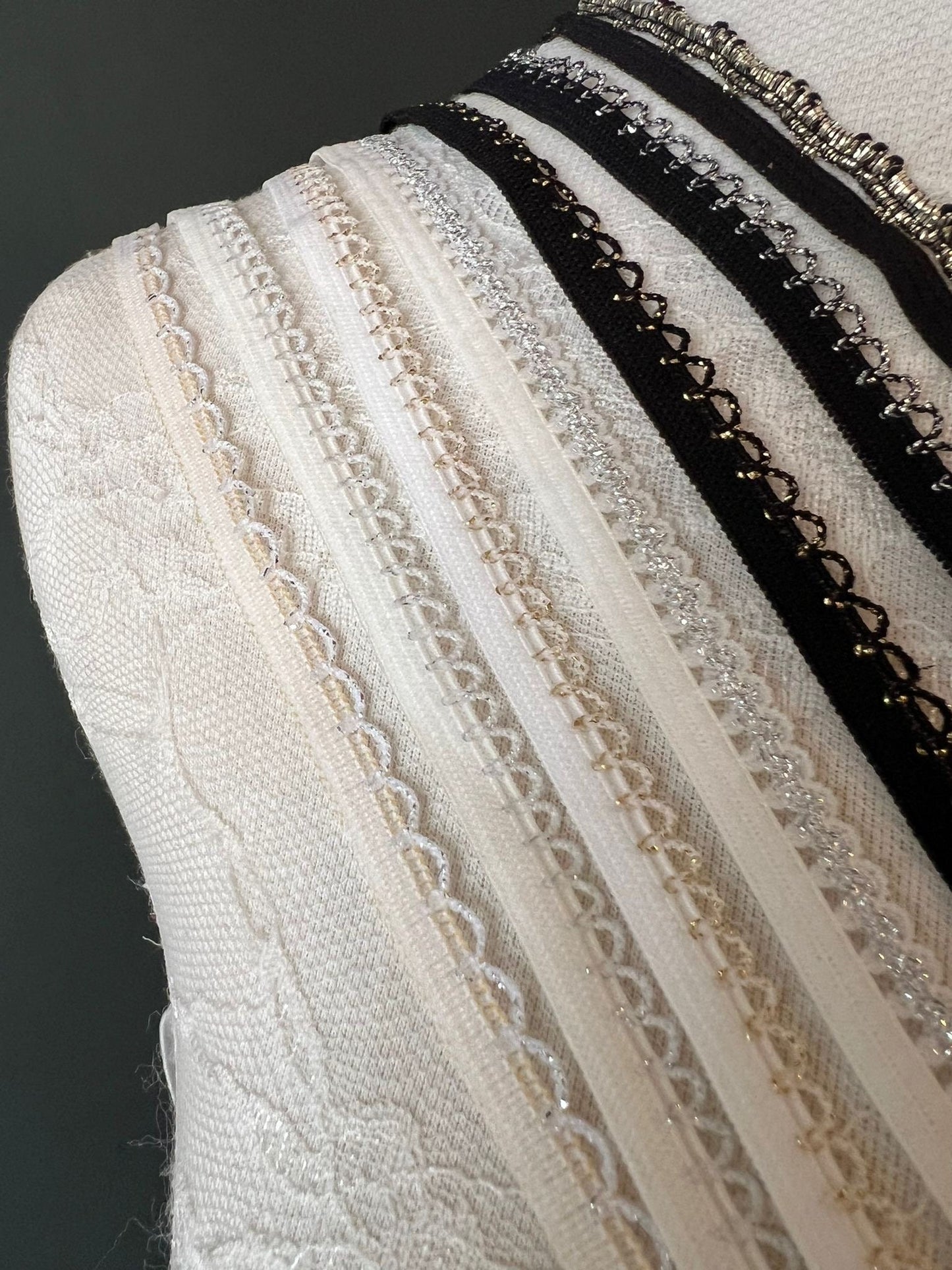 11mm Wide Lurex Picot Edge Elastic, Scallop Edging, Knicker Elastic, Lingerie Elastic, Edging Elastic, Picot Trim, Underwear