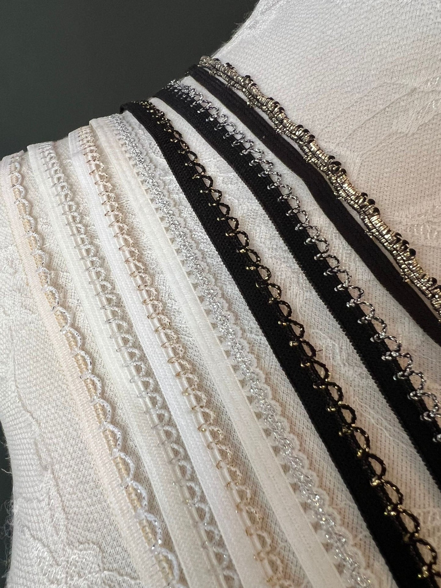 11mm Wide Lurex Picot Edge Elastic, Scallop Edging, Knicker Elastic, Lingerie Elastic, Edging Elastic, Picot Trim, Underwear